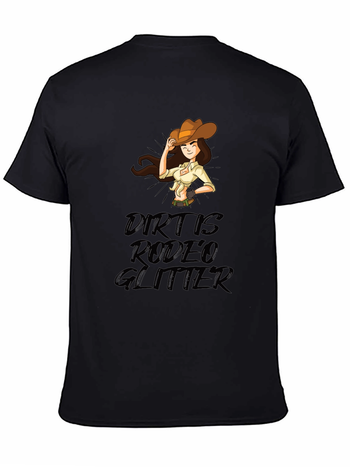Dirt Is Rodeo Glitter Graphic T-Shirt