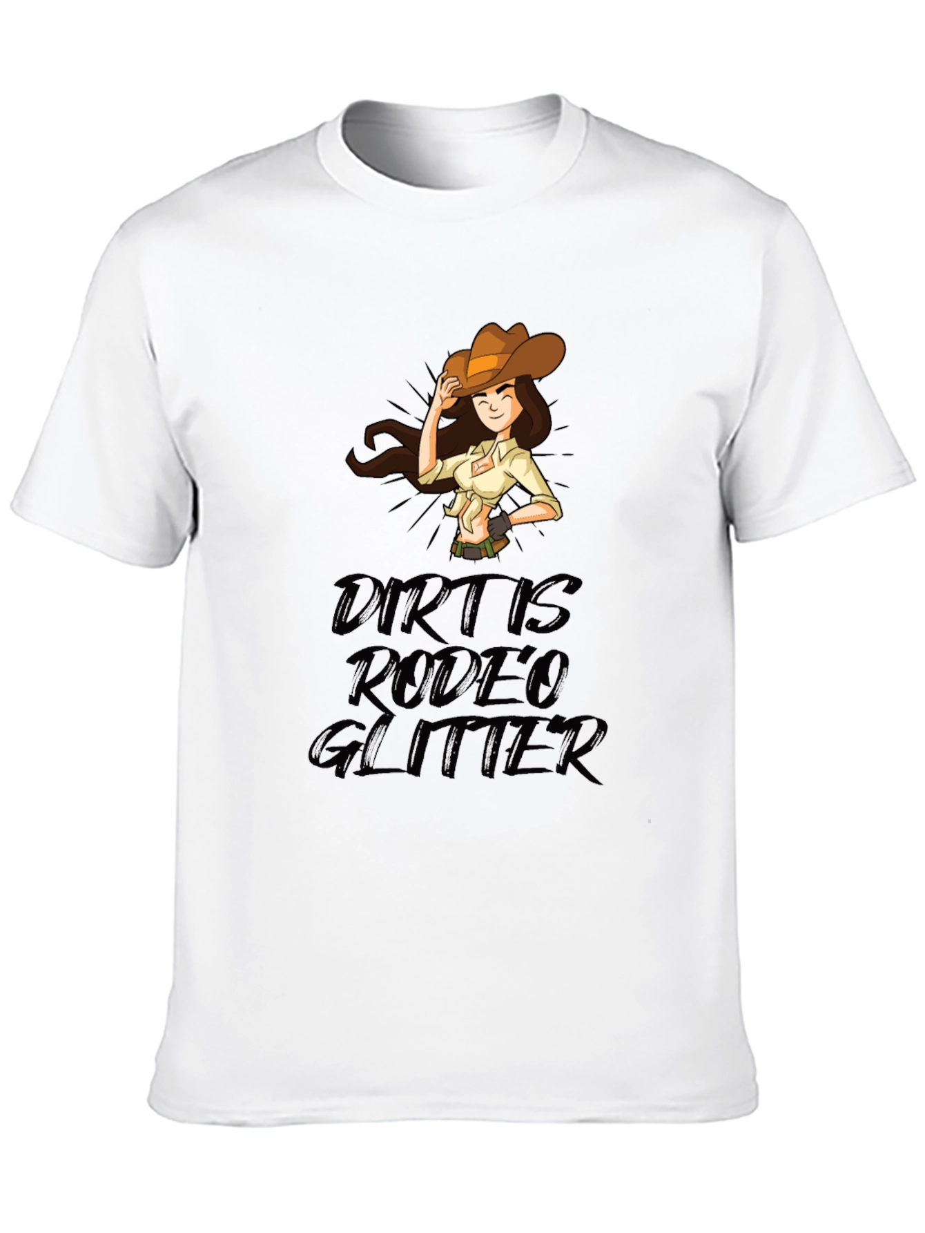 Dirt Is Rodeo Glitter Graphic T-Shirt