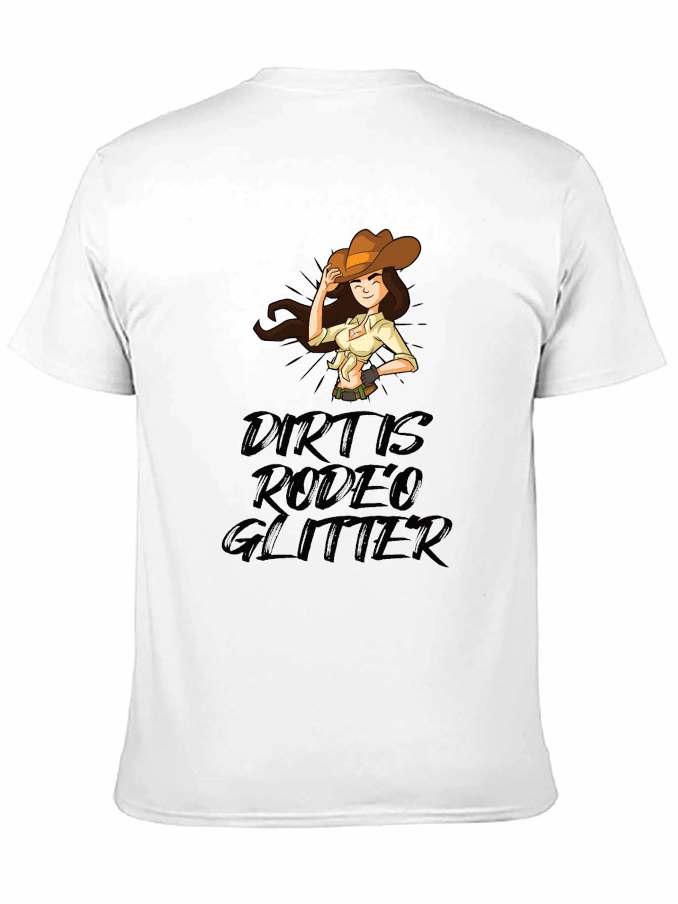 Dirt Is Rodeo Glitter Graphic T-Shirt