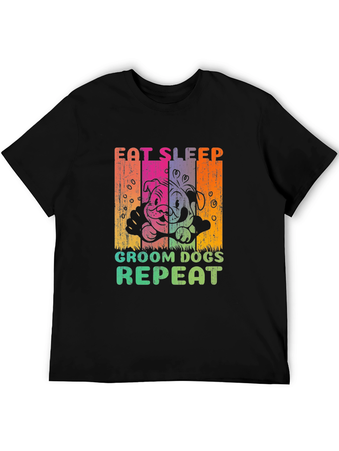 Eat Sleep Groom Dogs Repeat Graphic Tee