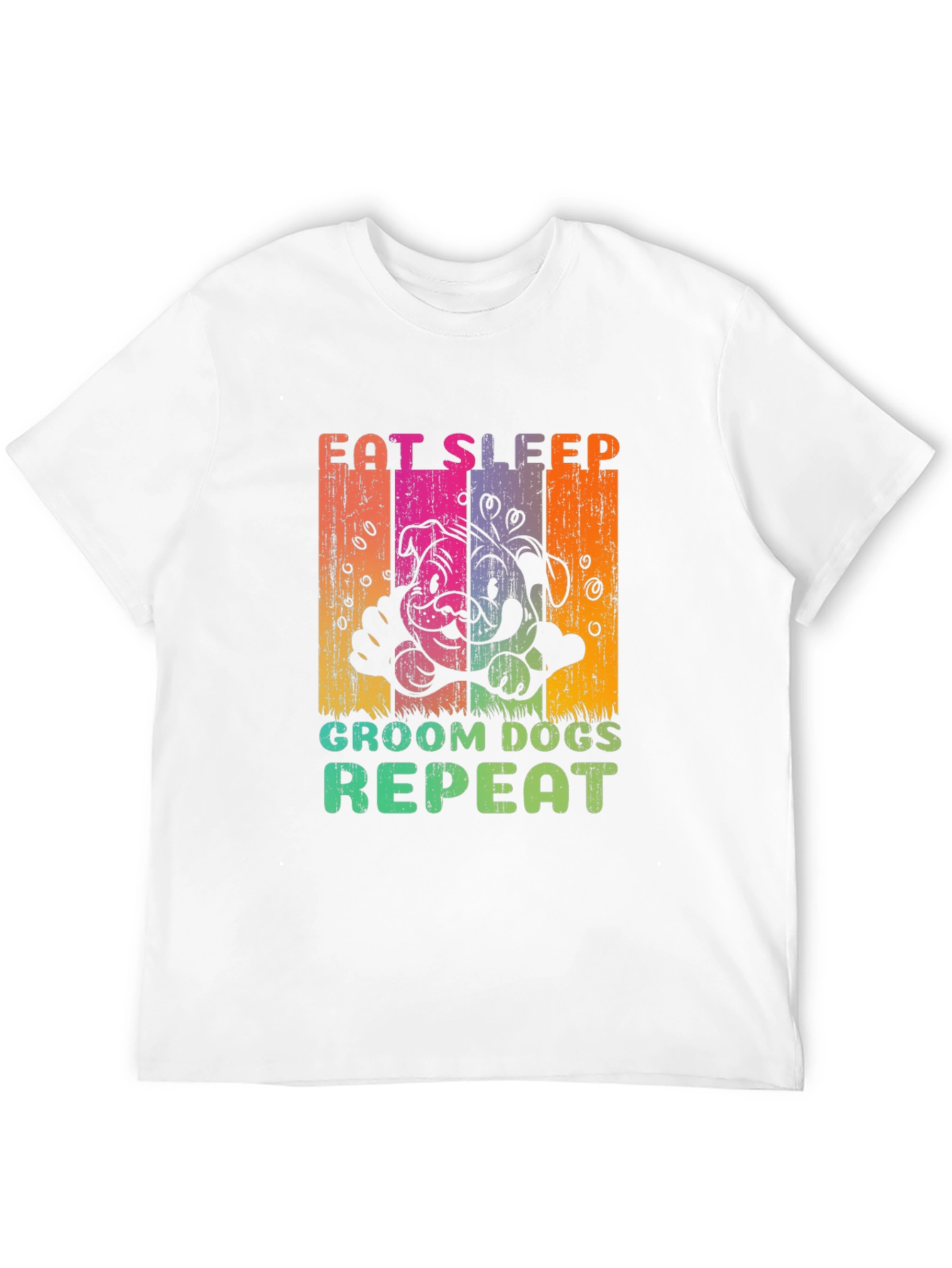 Eat Sleep Groom Dogs Repeat Graphic Tee
