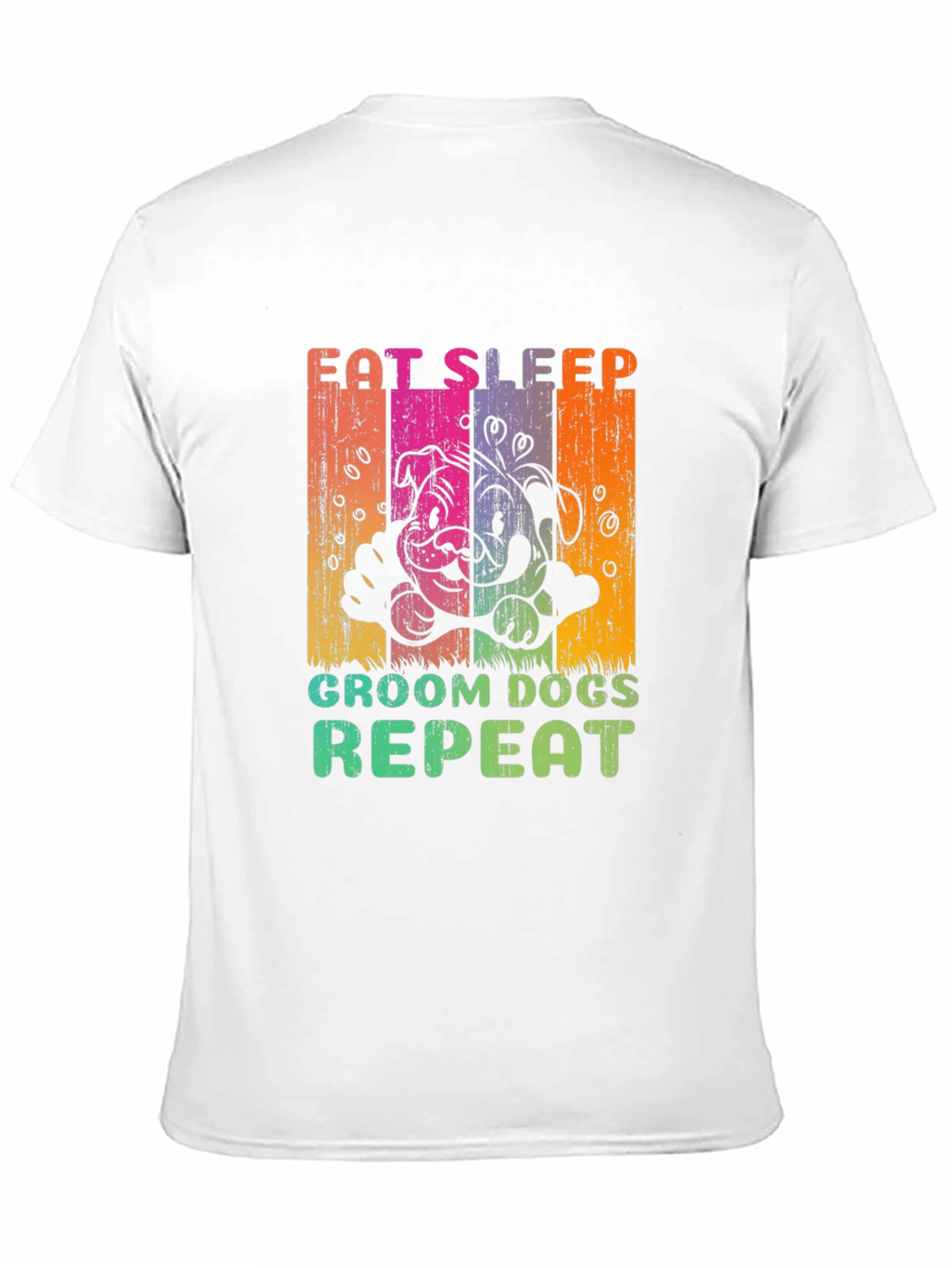 Eat Sleep Groom Dogs Repeat Graphic Tee
