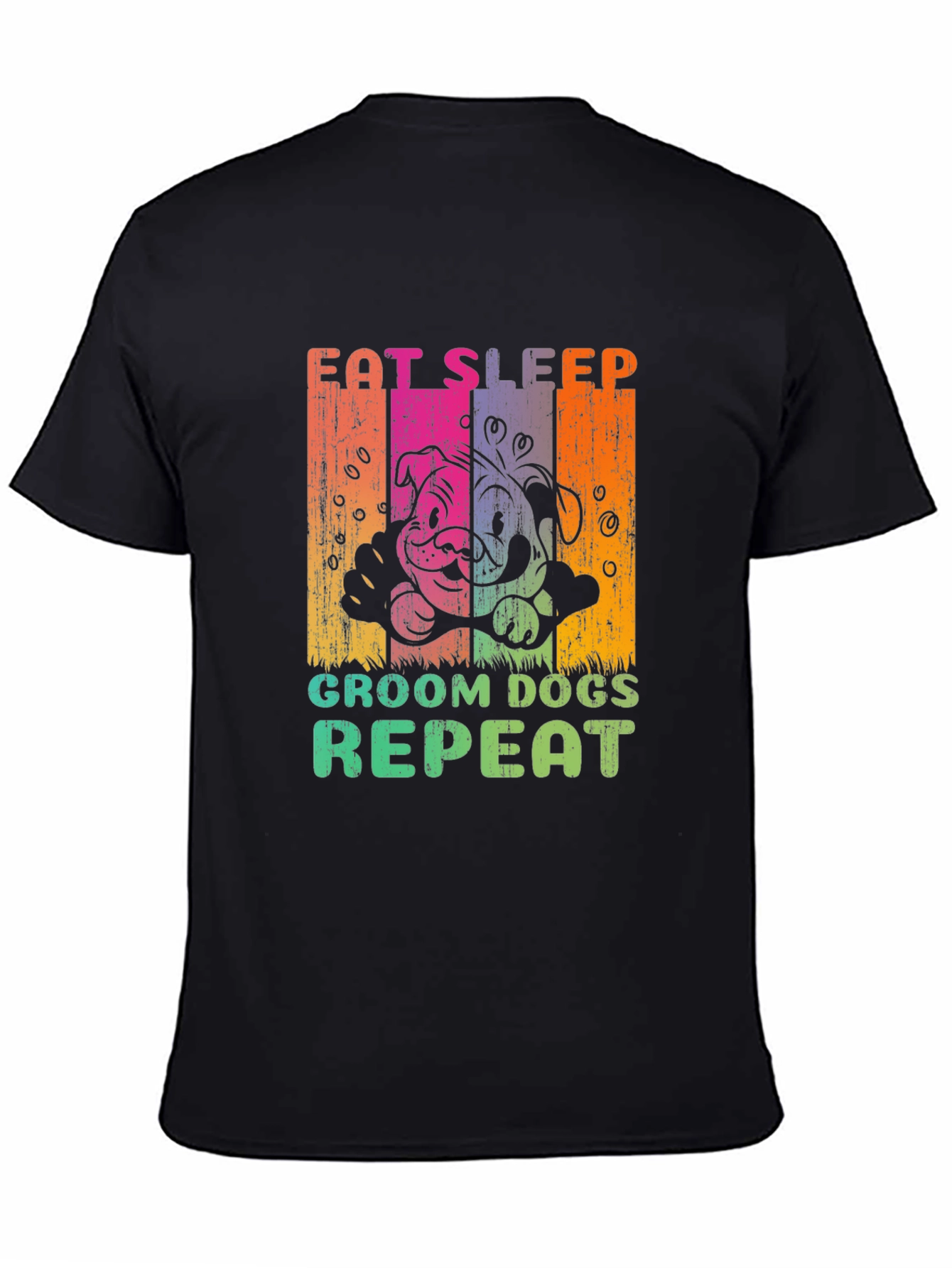 Eat Sleep Groom Dogs Repeat Graphic Tee