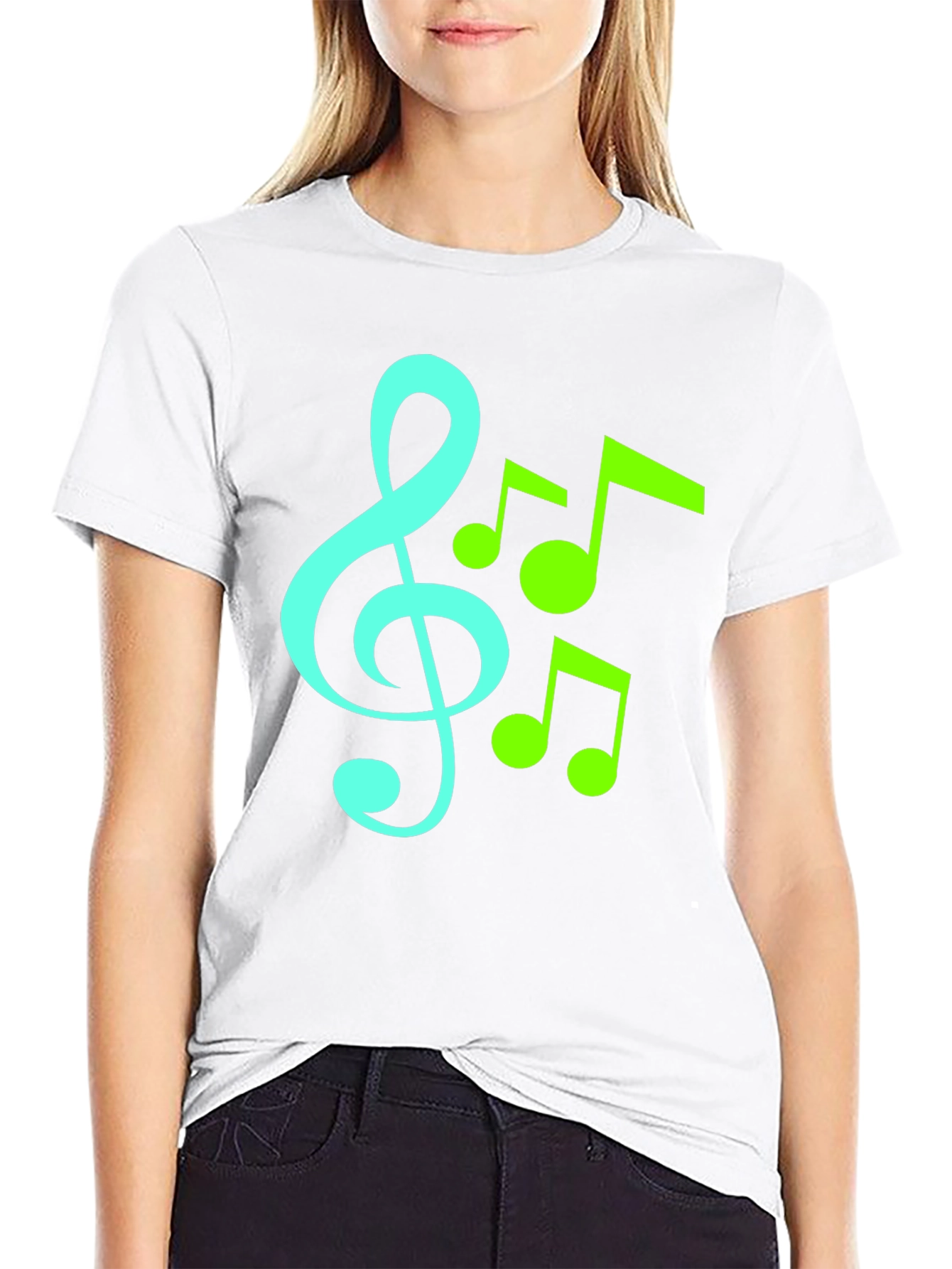 Musical Notes Graphic T-Shirt - Trendy Music Lover Tee