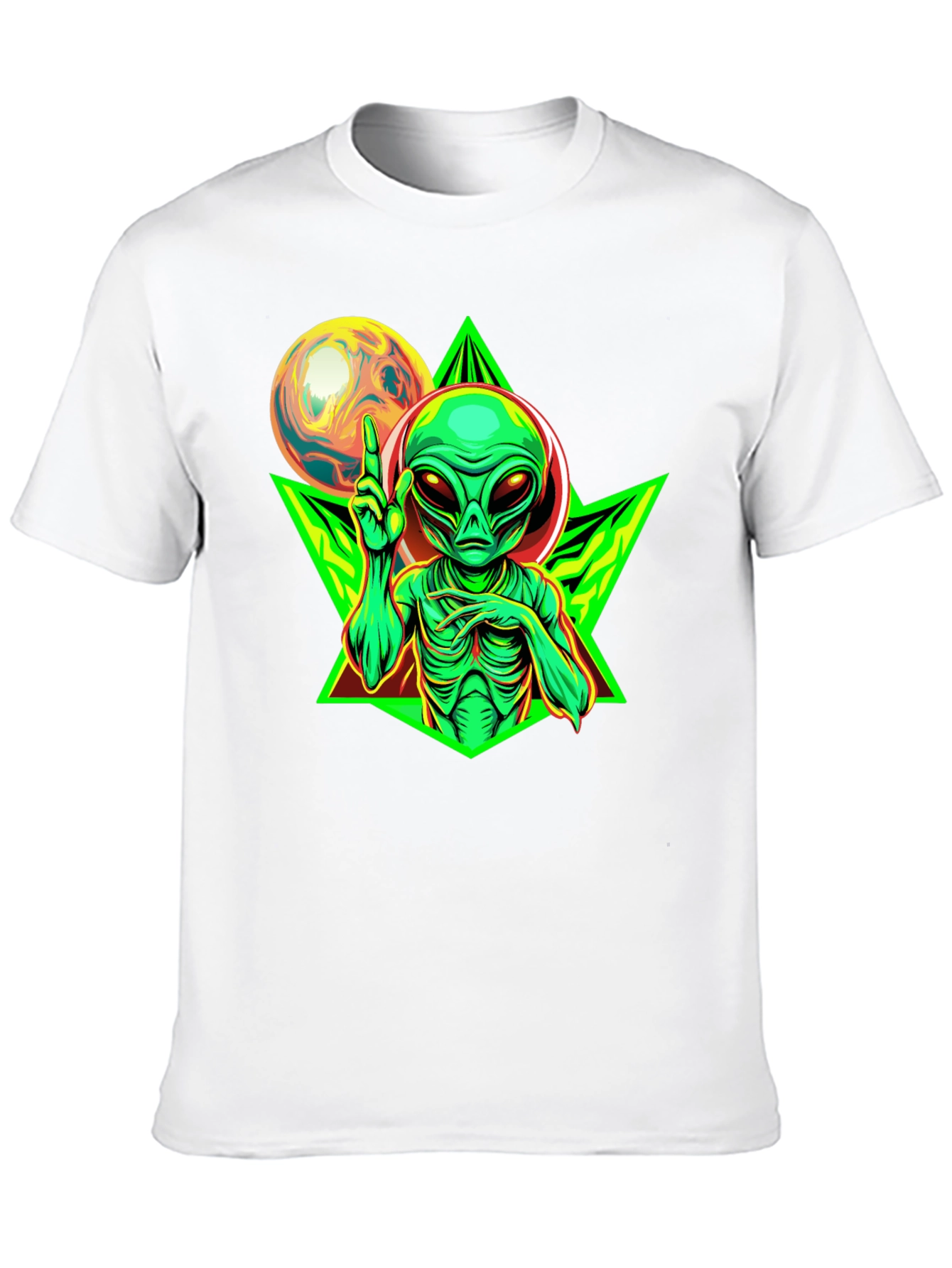Alien Graphic T-Shirt - Black Cotton Tee