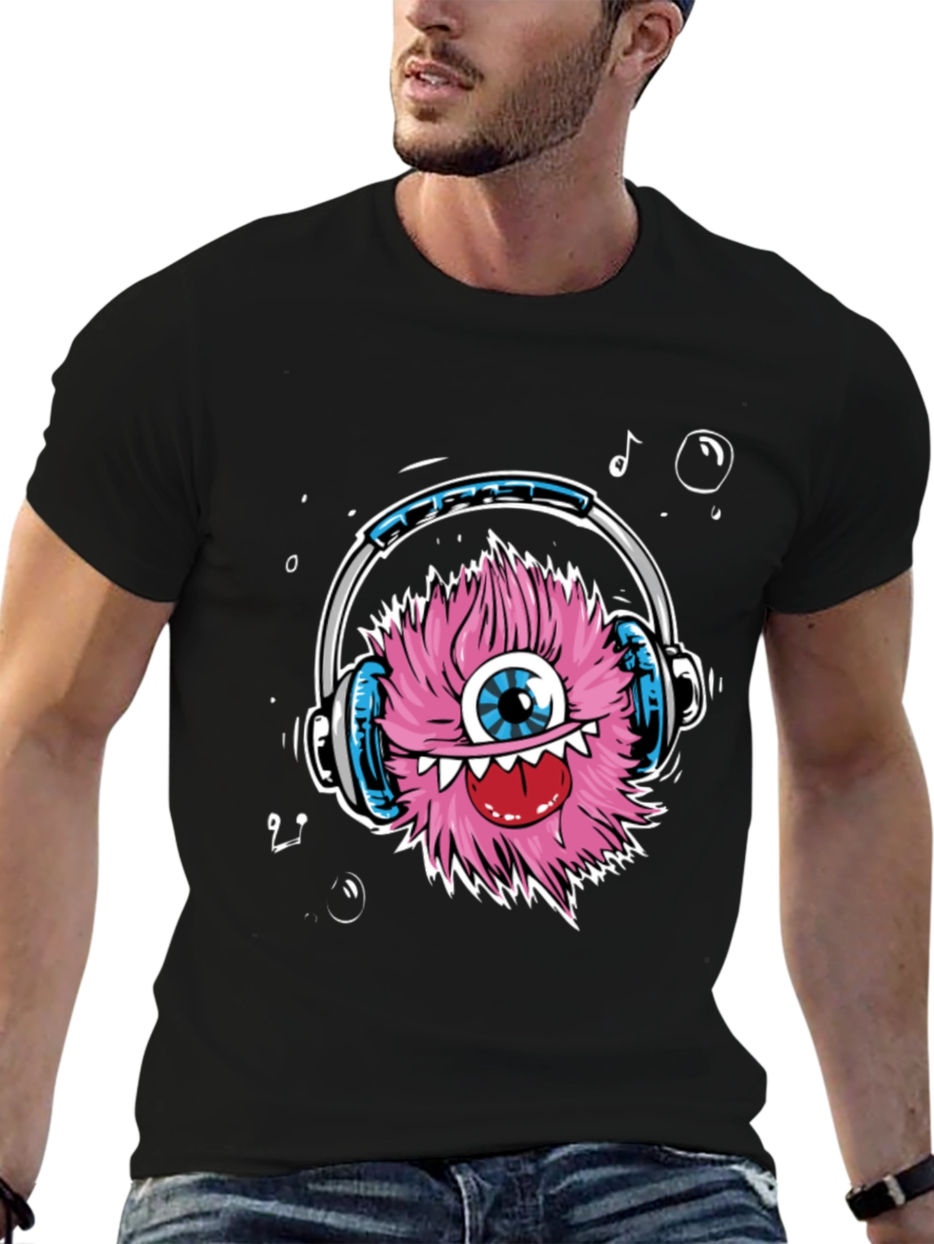 Monster DJ Graphic Tee - Cool Black T-Shirt