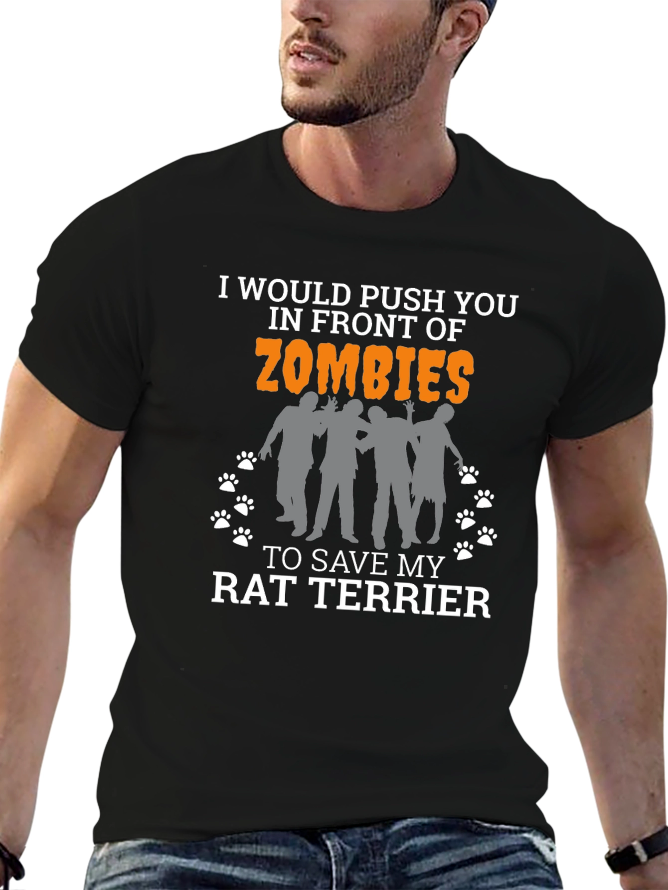 Rat Terrier Zombie T-Shirt - Funny Dog Lover Tee