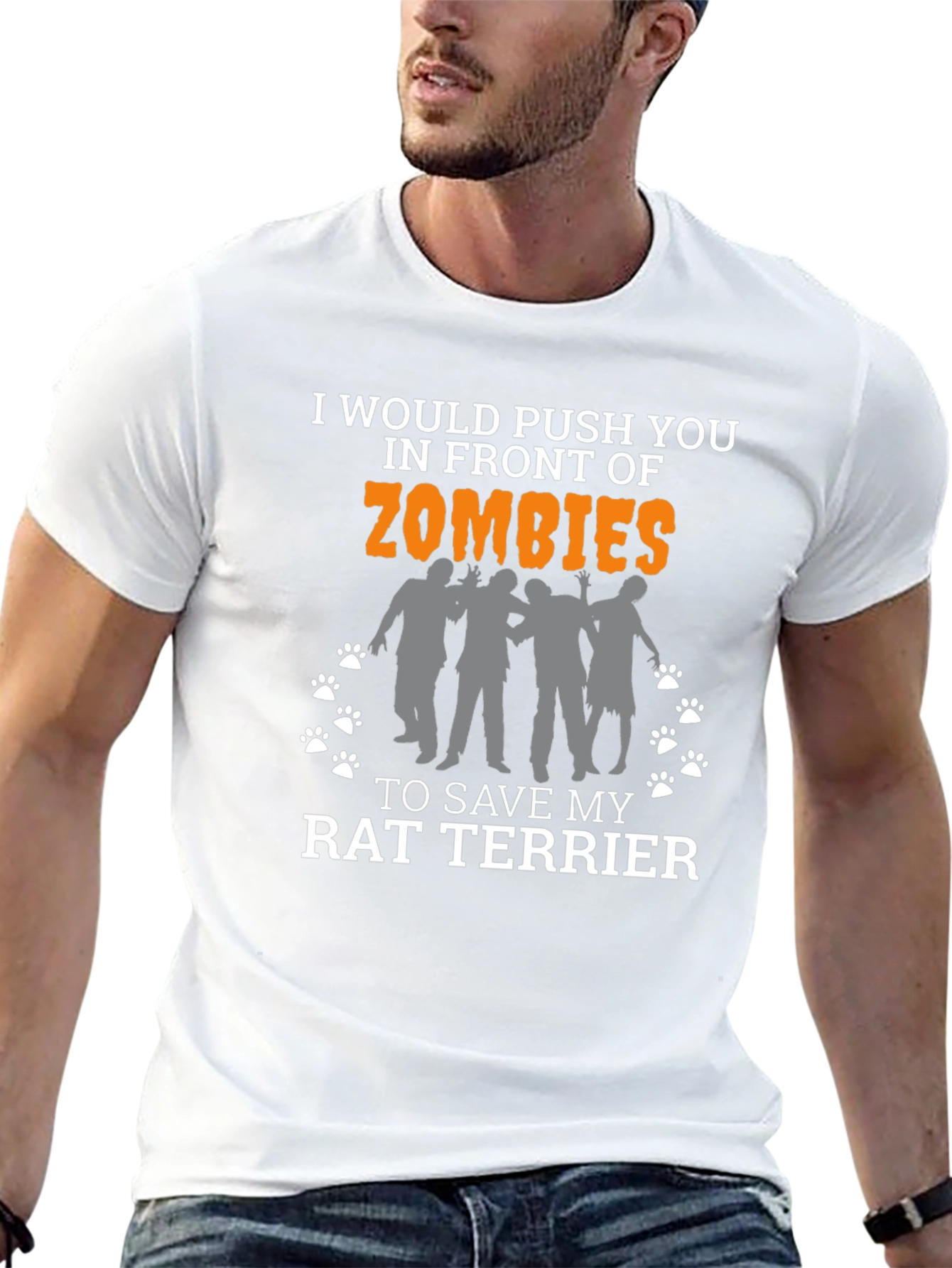 Rat Terrier Zombie T-Shirt - Funny Dog Lover Tee