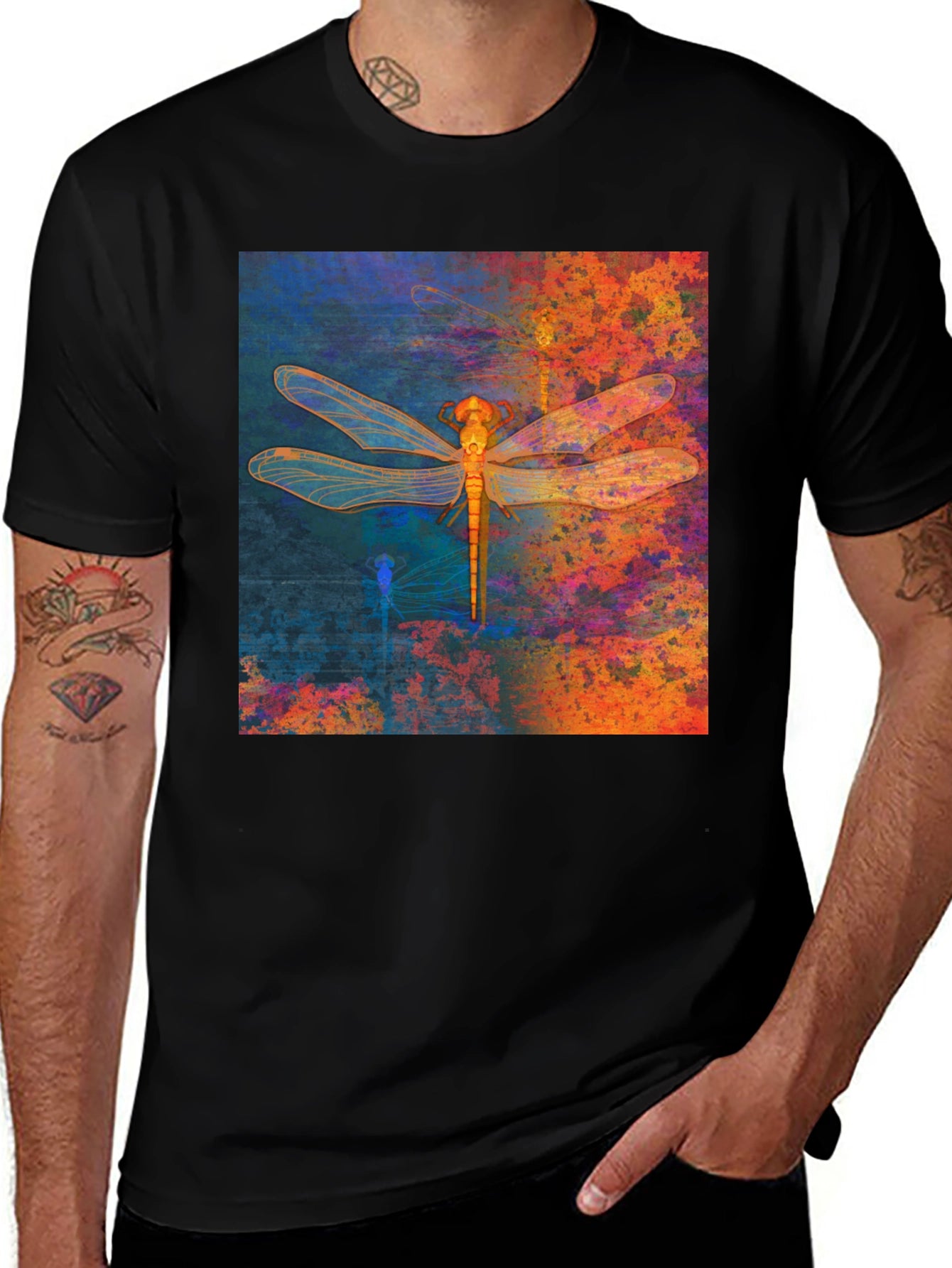 Dragonfly Graphic Tee - Unique Artistic Print