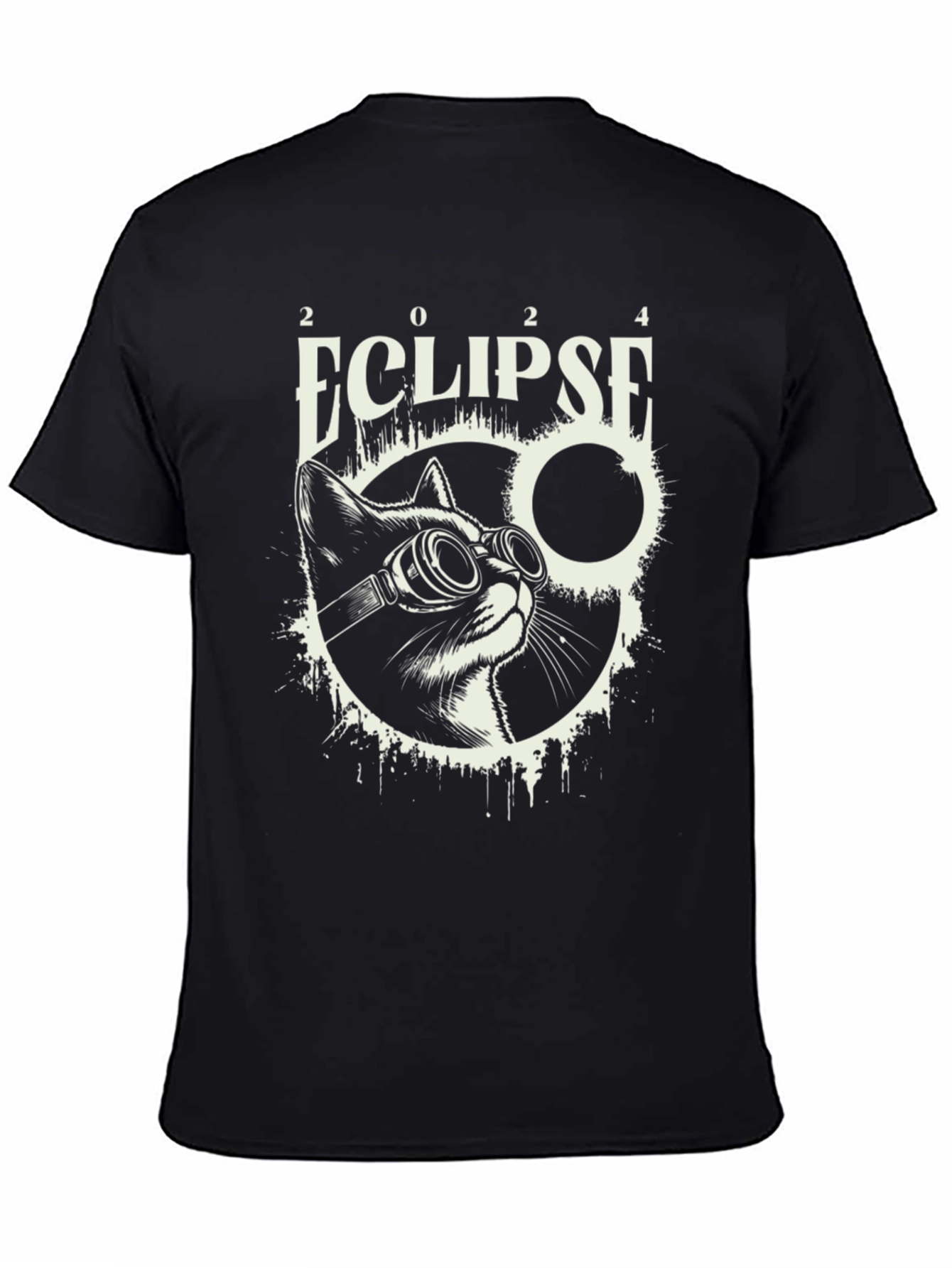 Eclipse Cat T-Shirt - 2024 Total Solar Eclipse Souvenir