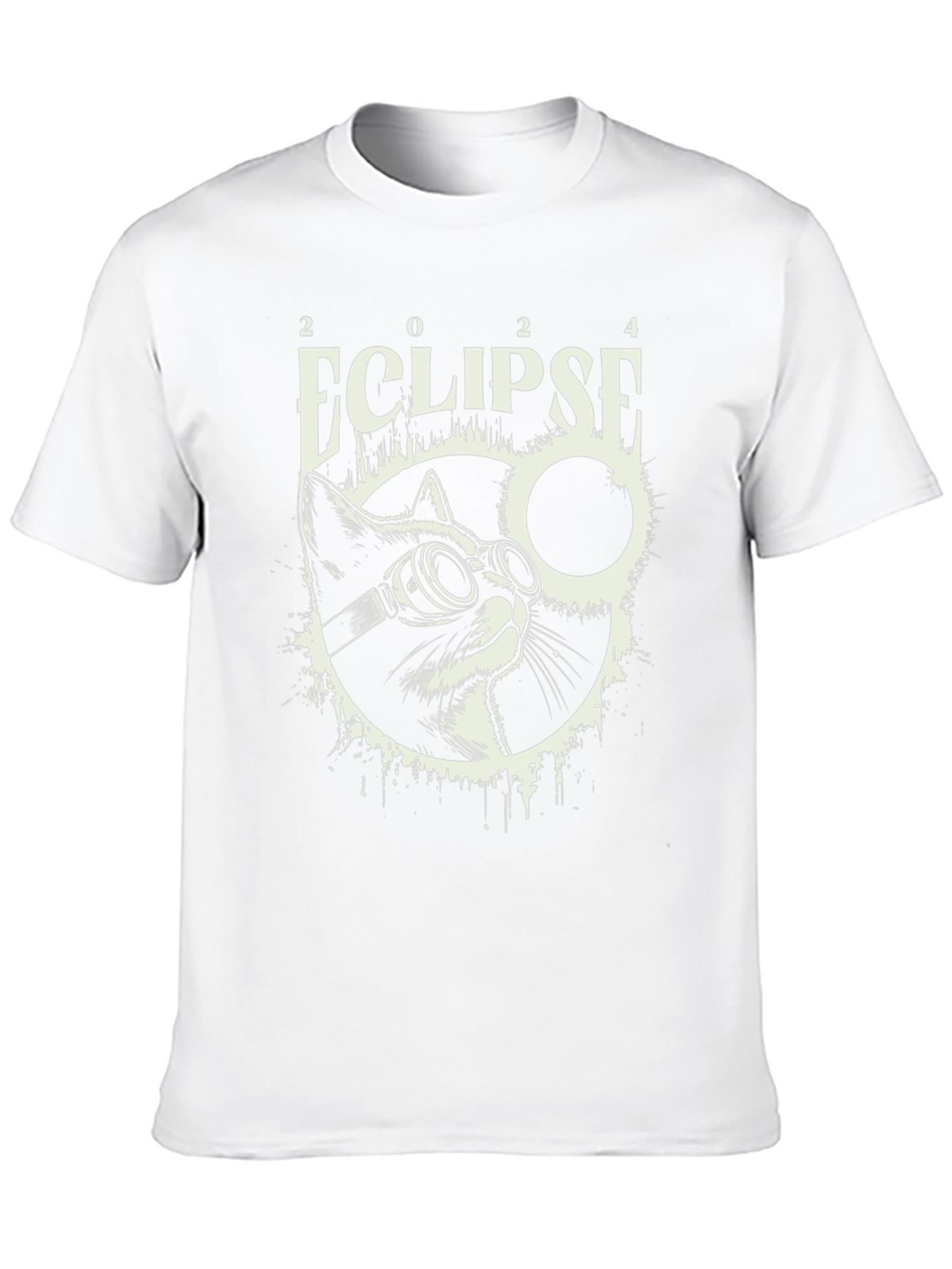 Eclipse Cat T-Shirt - 2024 Total Solar Eclipse Souvenir
