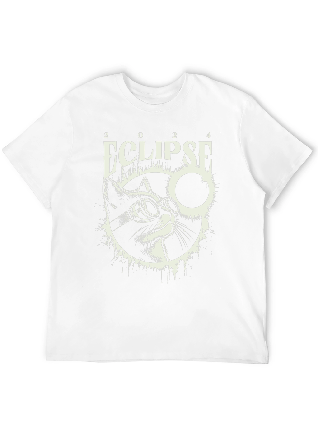 Eclipse Cat T-Shirt - 2024 Total Solar Eclipse Souvenir