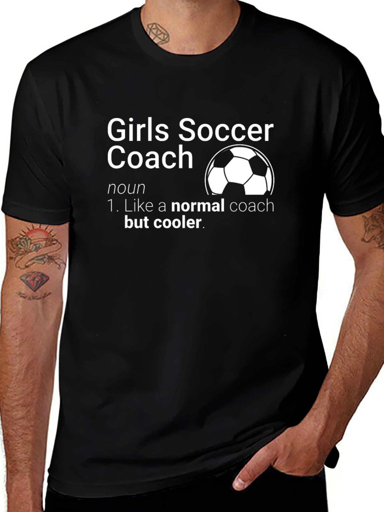 Girls Soccer Coach Graphic T-Shirt - Cool Coach Definition