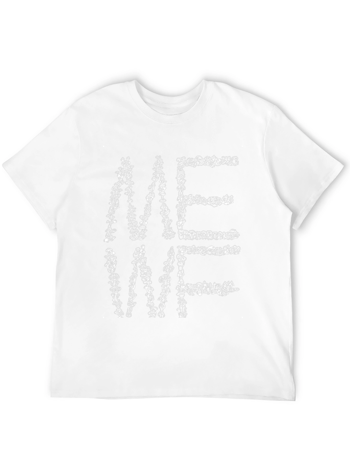 ME WE Mushroom Graphic Print T-Shirt - Black