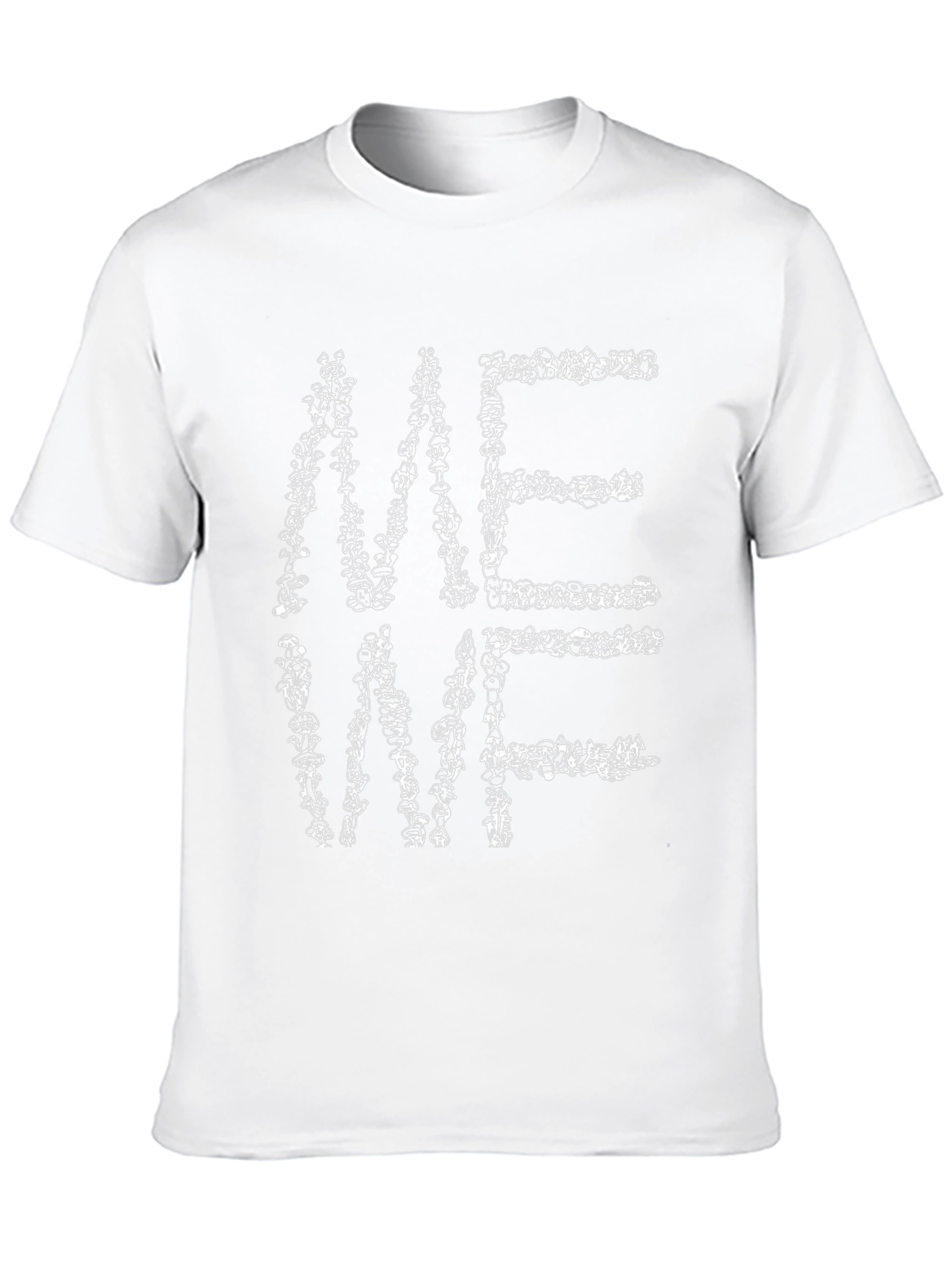 ME WE Mushroom Graphic Print T-Shirt - Black