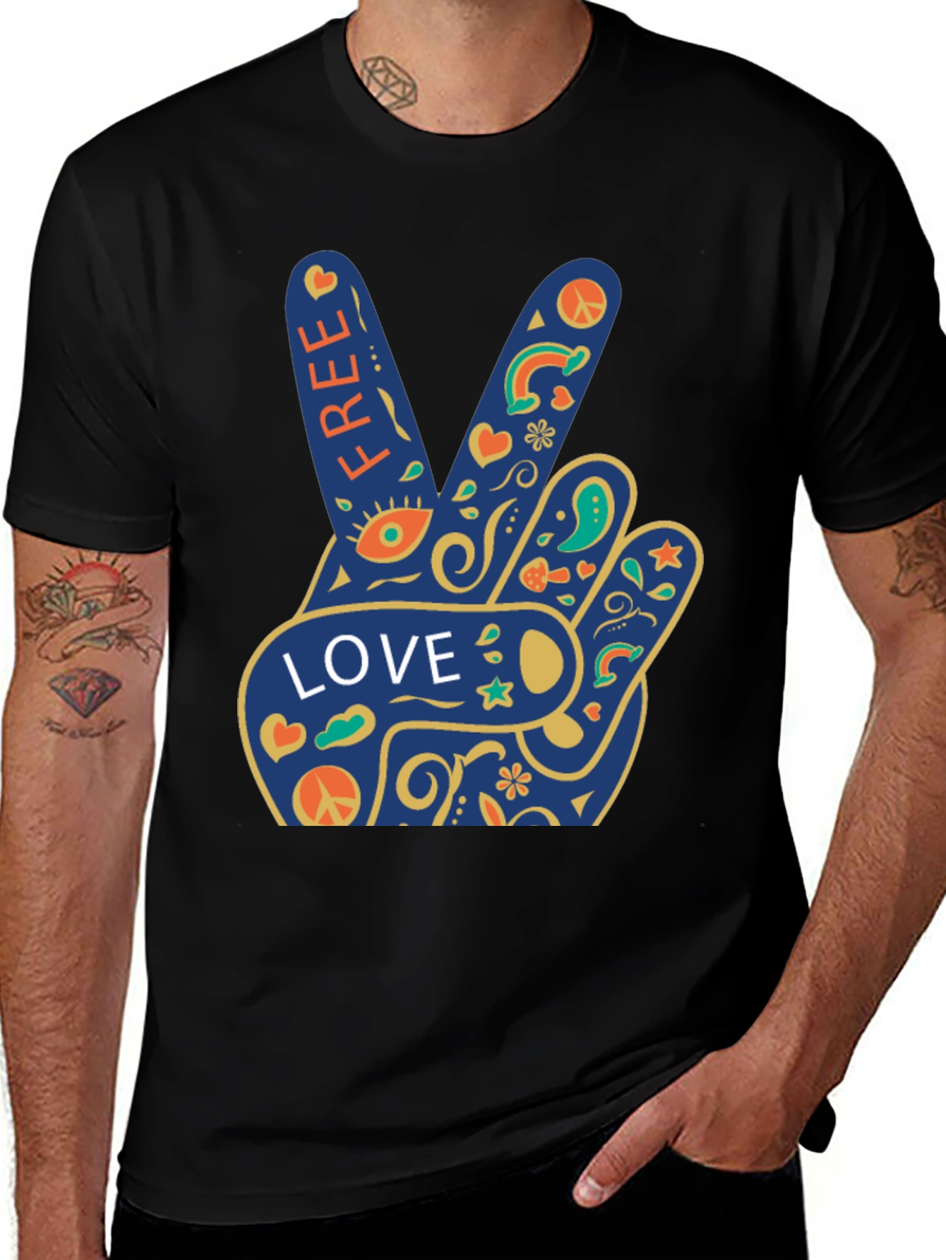 Peace Love Free Graphic T-Shirt