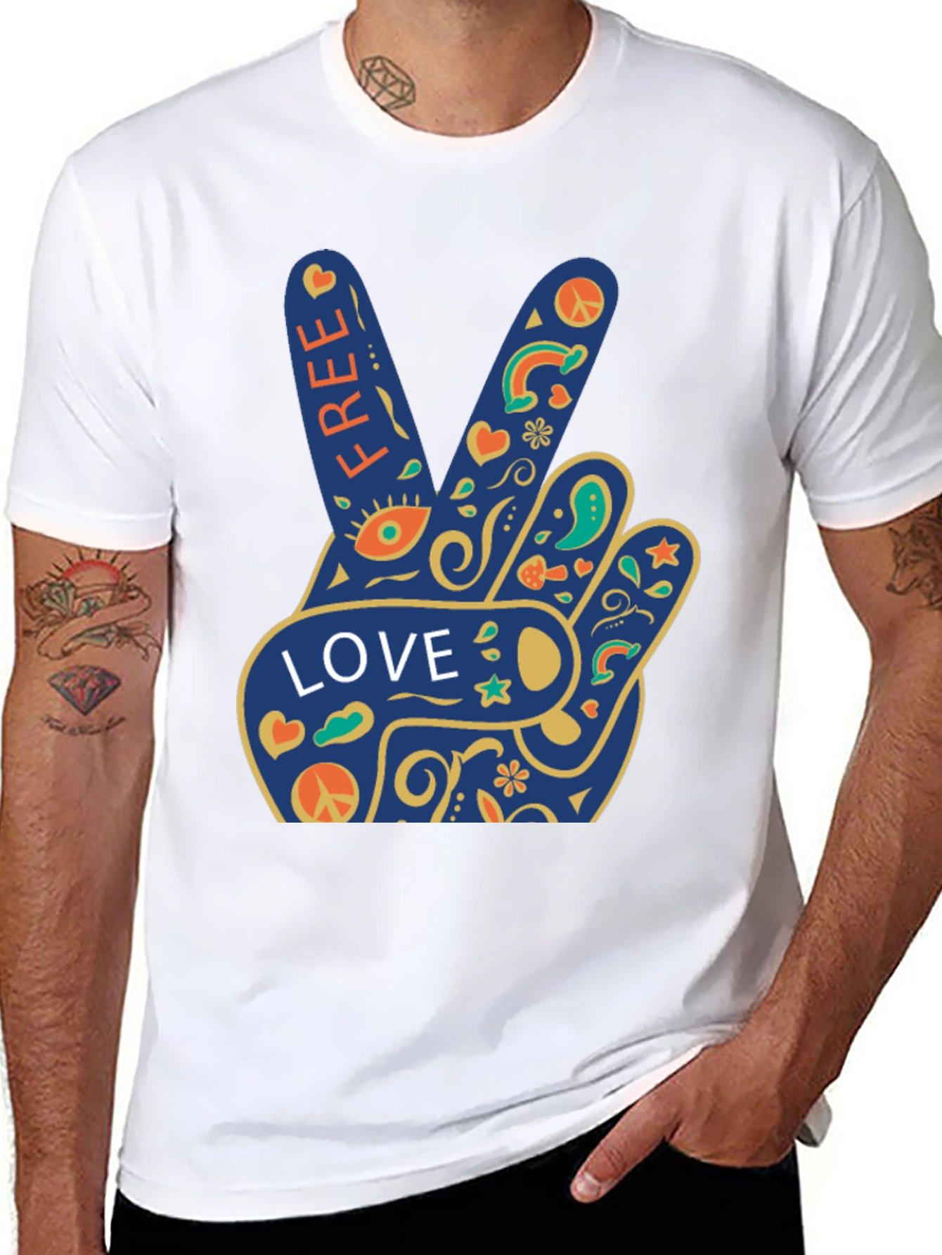 Peace Love Free Graphic T-Shirt