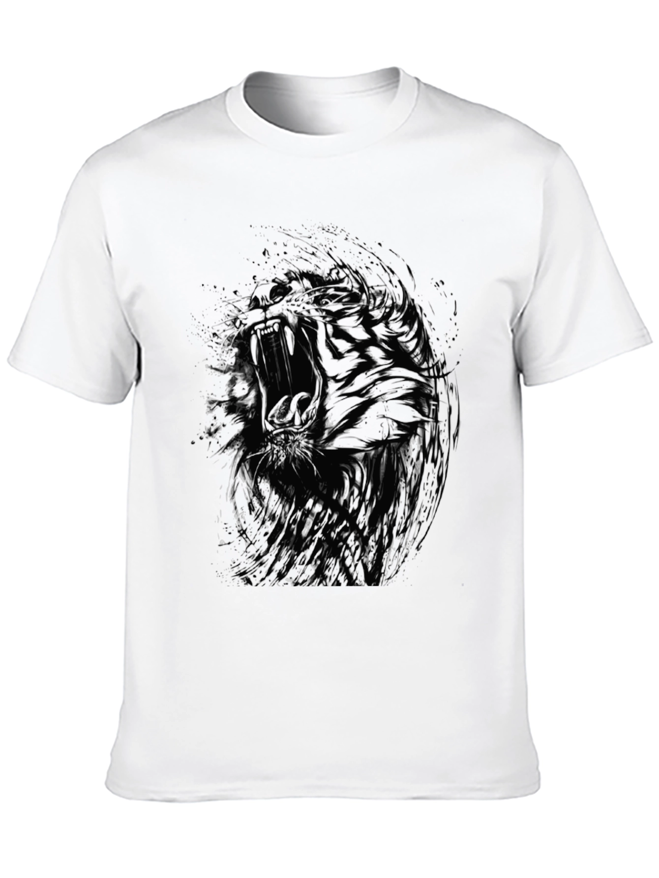 Abstract Graphic Print Black T-Shirt