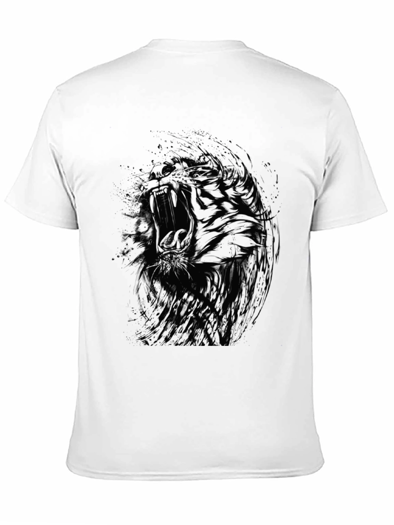 Abstract Graphic Print Black T-Shirt