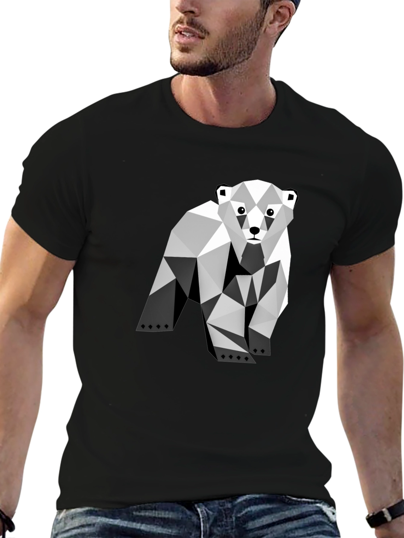 Geometric Bear Graphic Tee