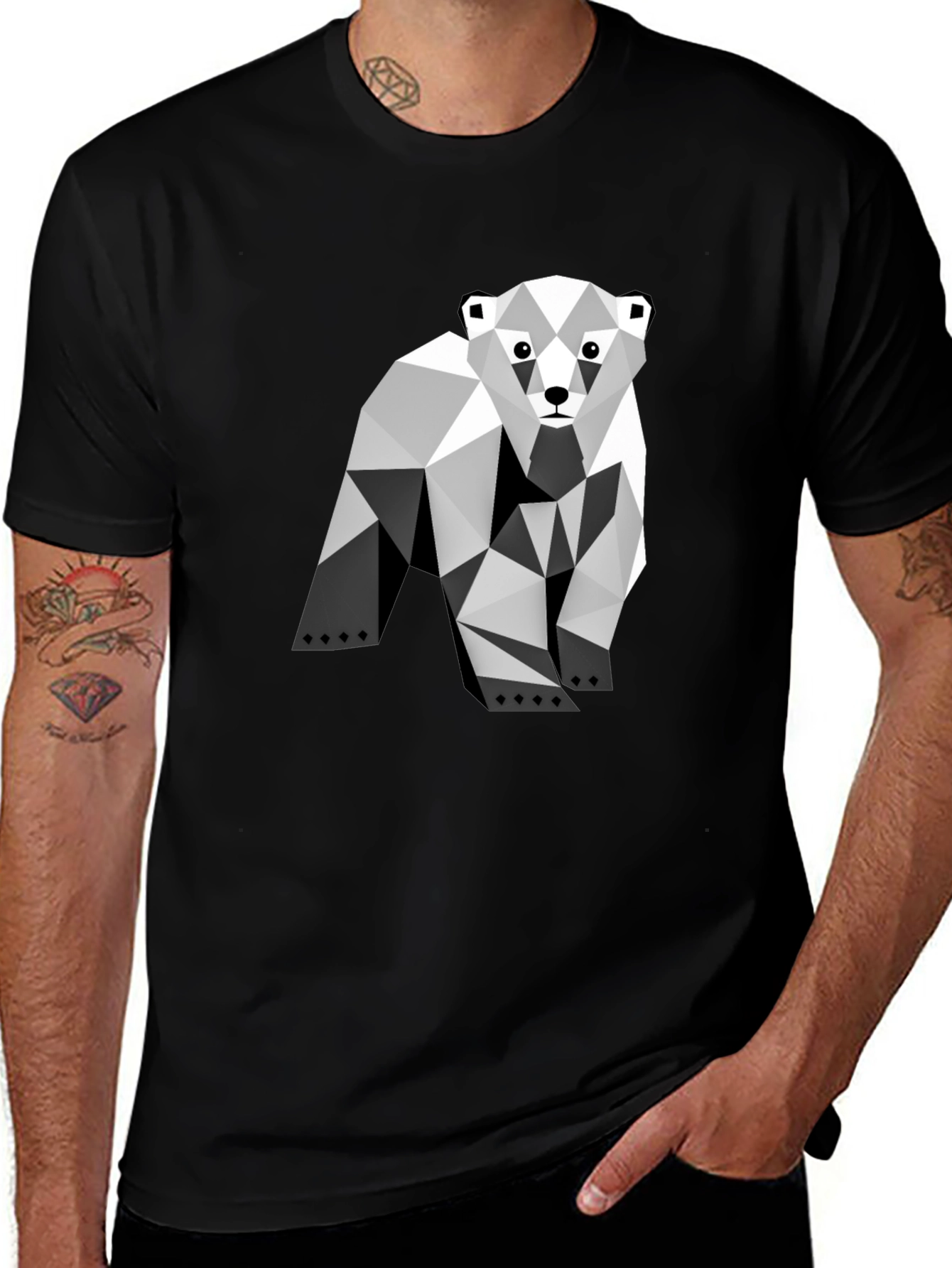 Geometric Bear Graphic Tee
