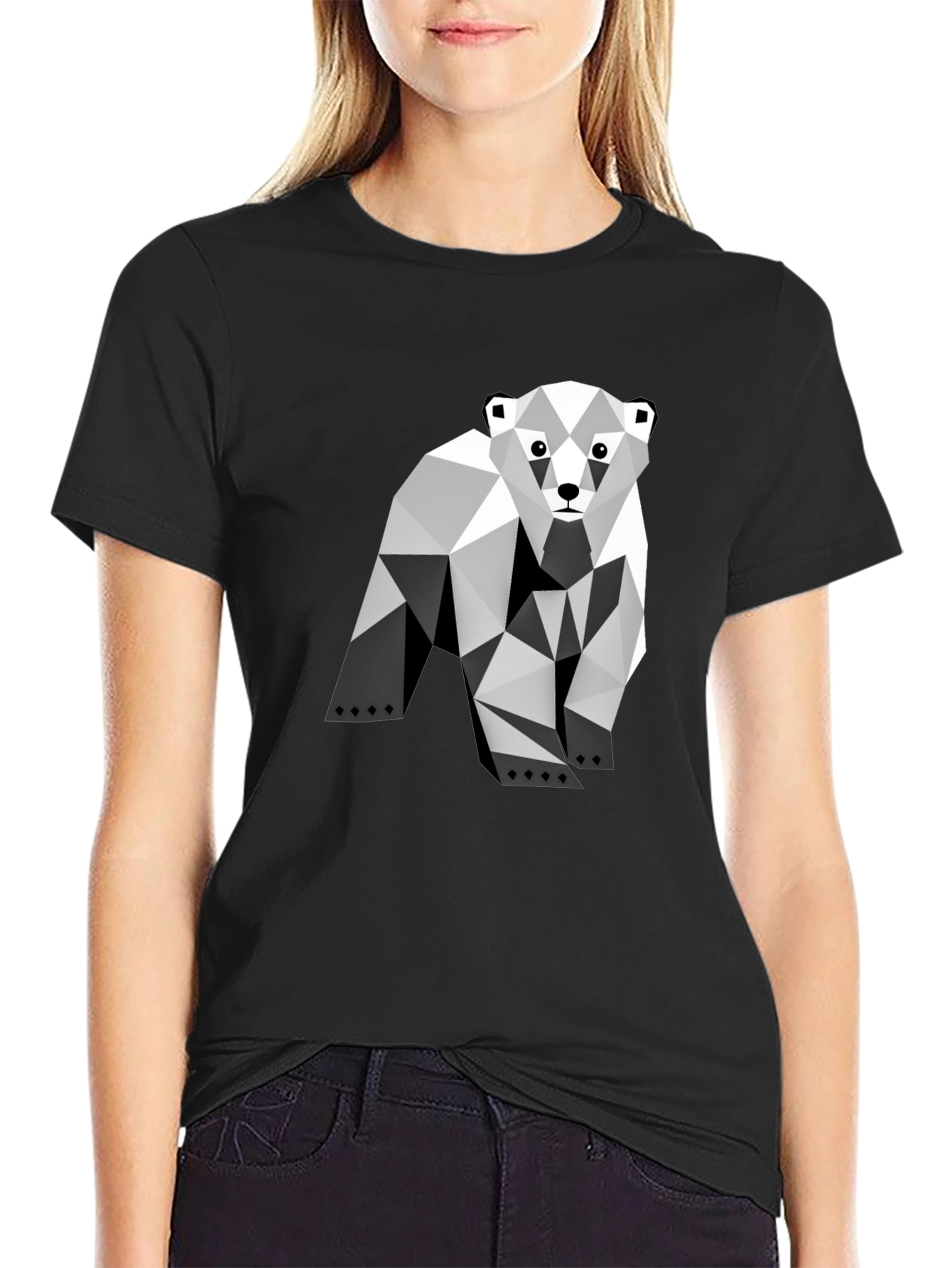 Geometric Bear Graphic Tee
