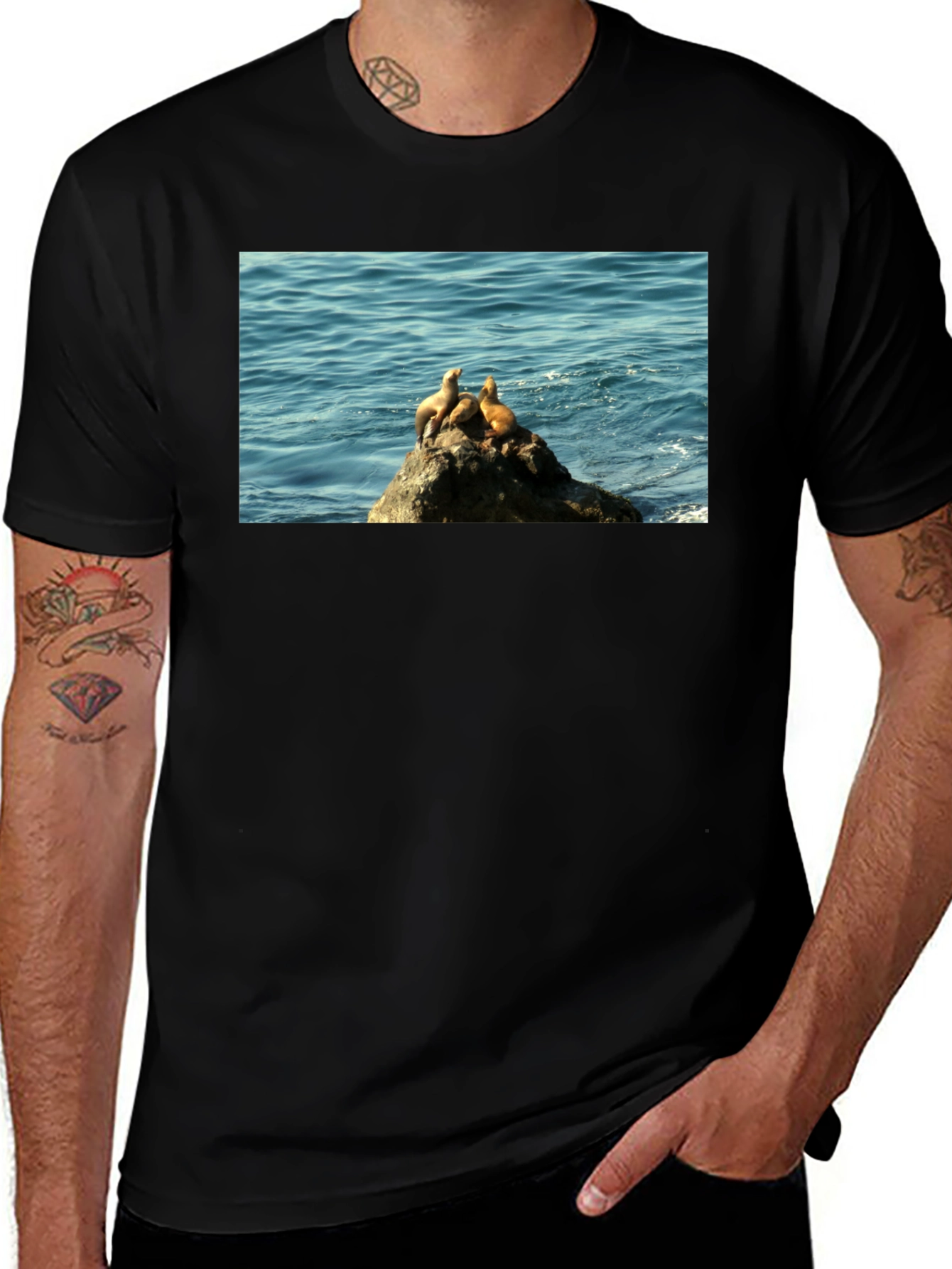 Seal Rock Black T-Shirt