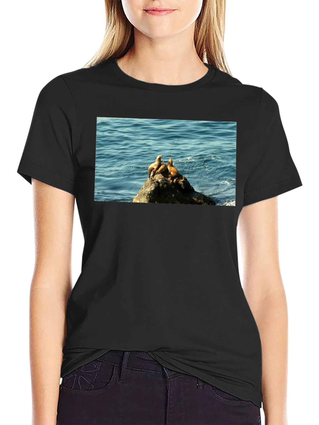 Seal Rock Black T-Shirt
