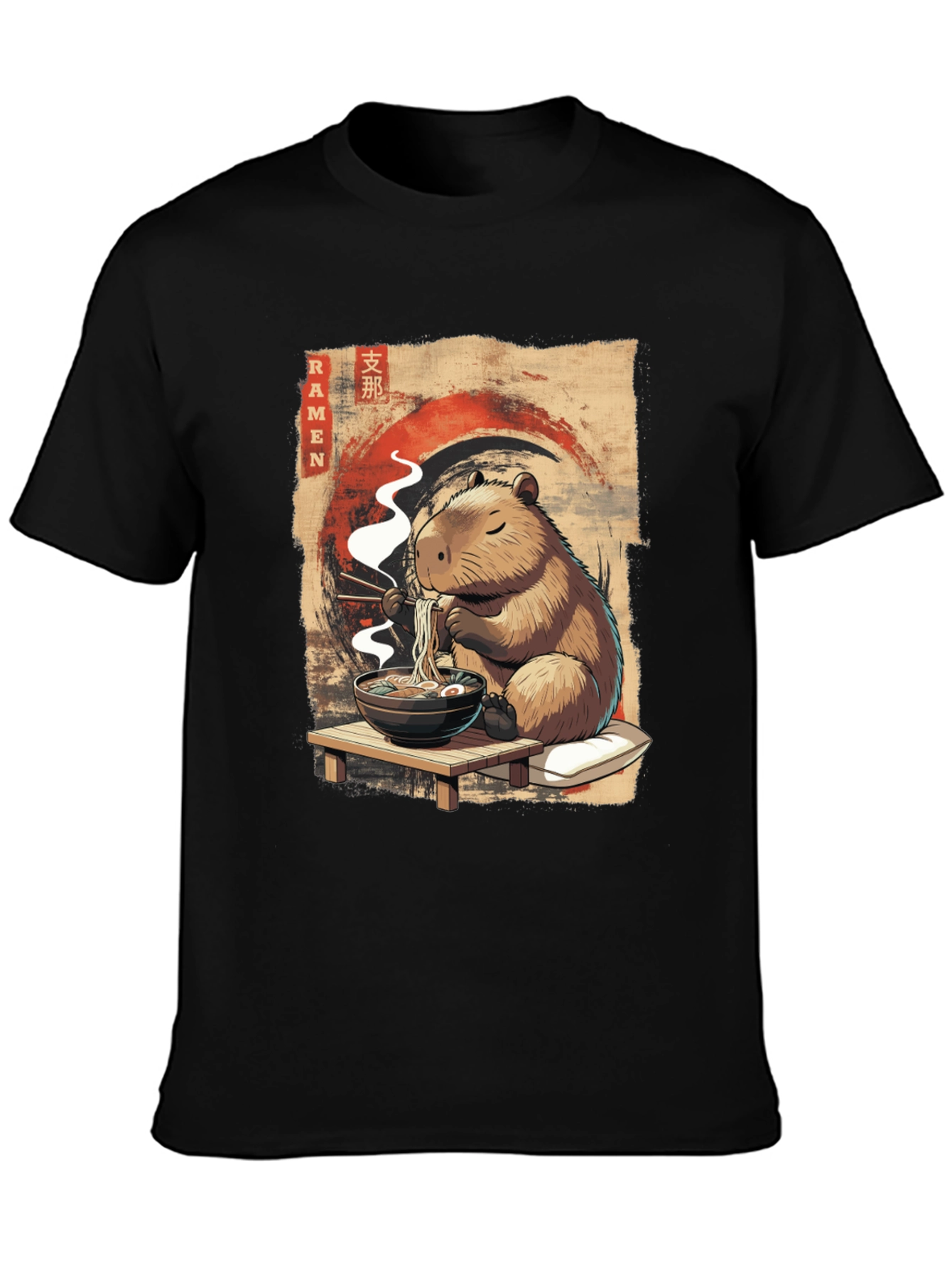 Capybara Ramen T-Shirt - Cute Anime Style