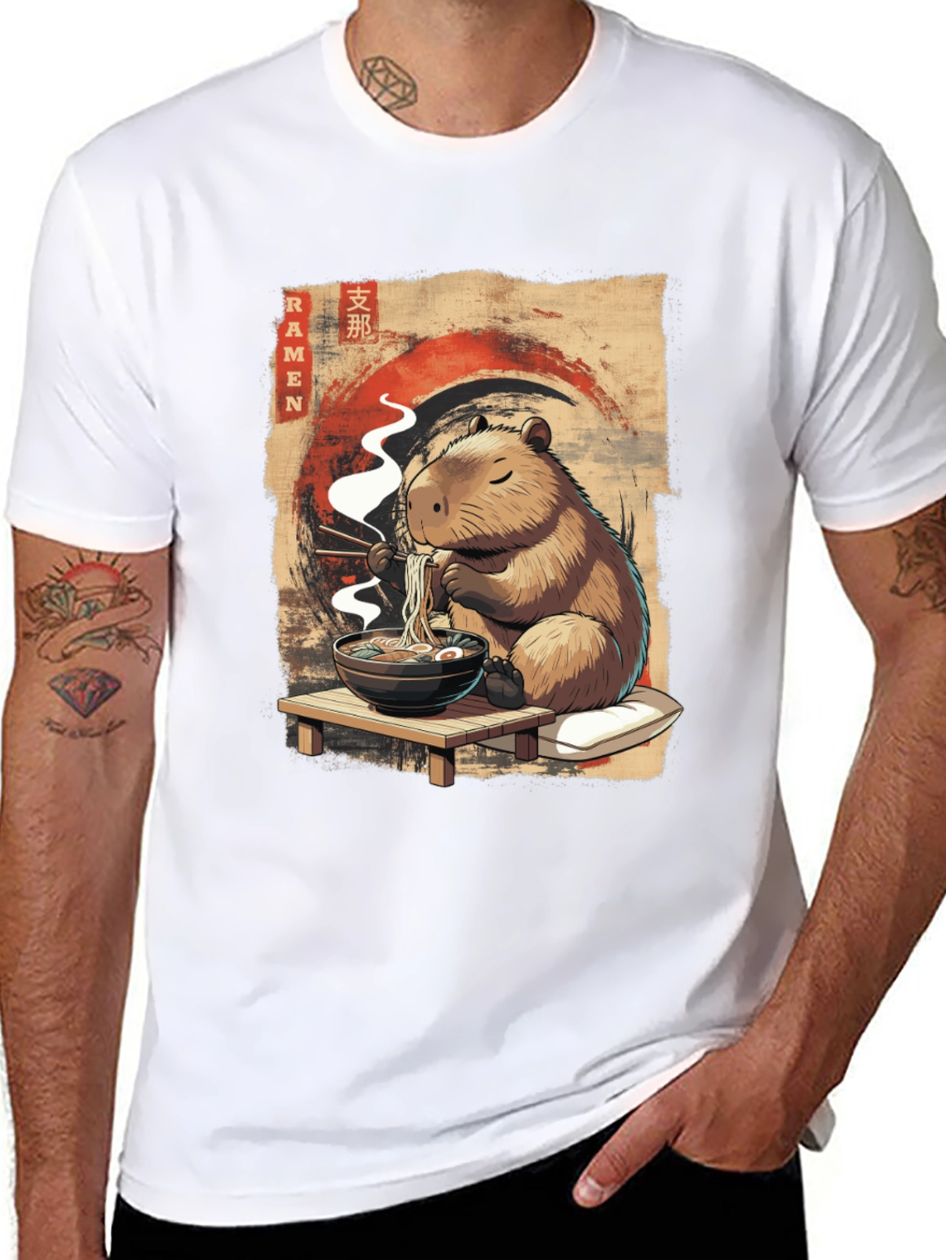 Capybara Ramen T-Shirt - Cute Anime Style