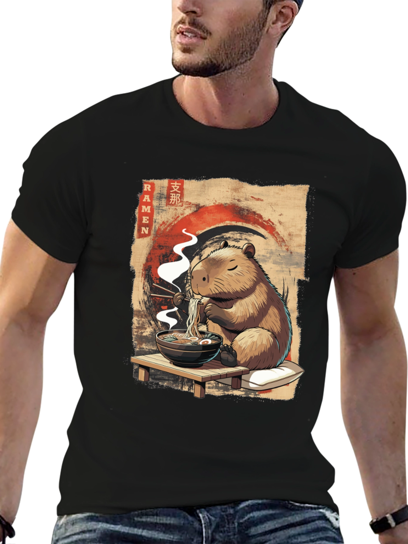 Capybara Ramen T-Shirt - Cute Anime Style