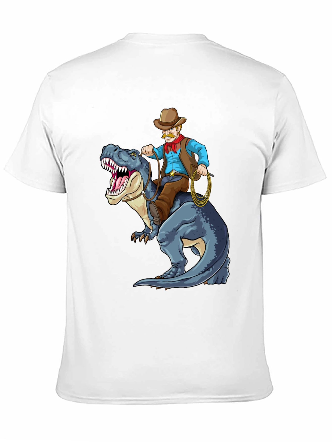 Cowboy Riding Dinosaur Graphic Tee