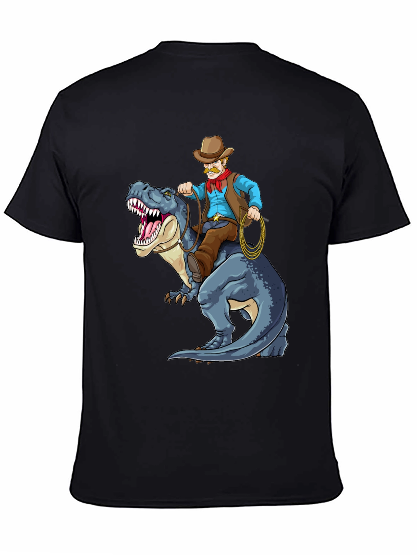 Cowboy Riding Dinosaur Graphic Tee