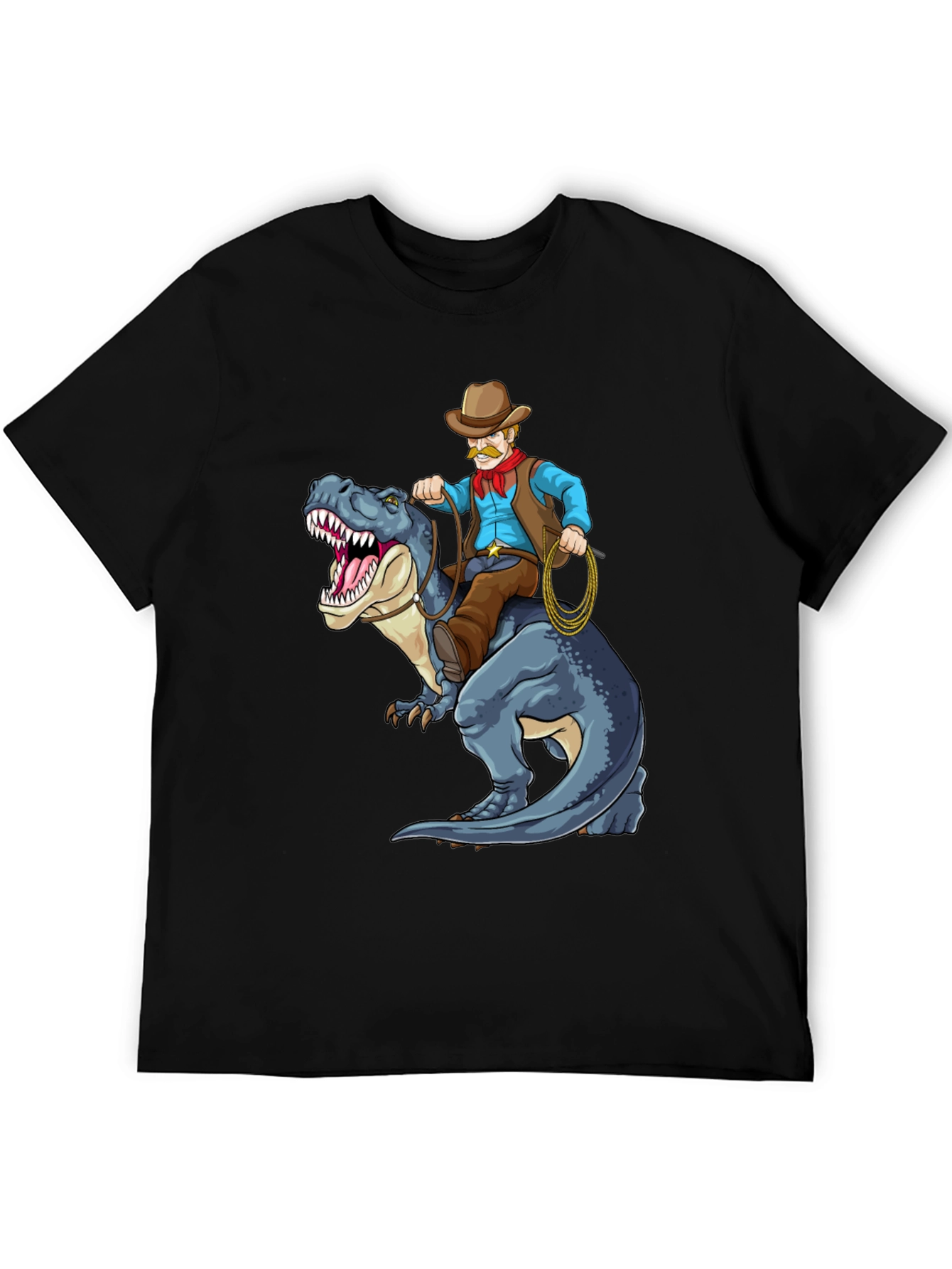 Cowboy Riding Dinosaur Graphic Tee