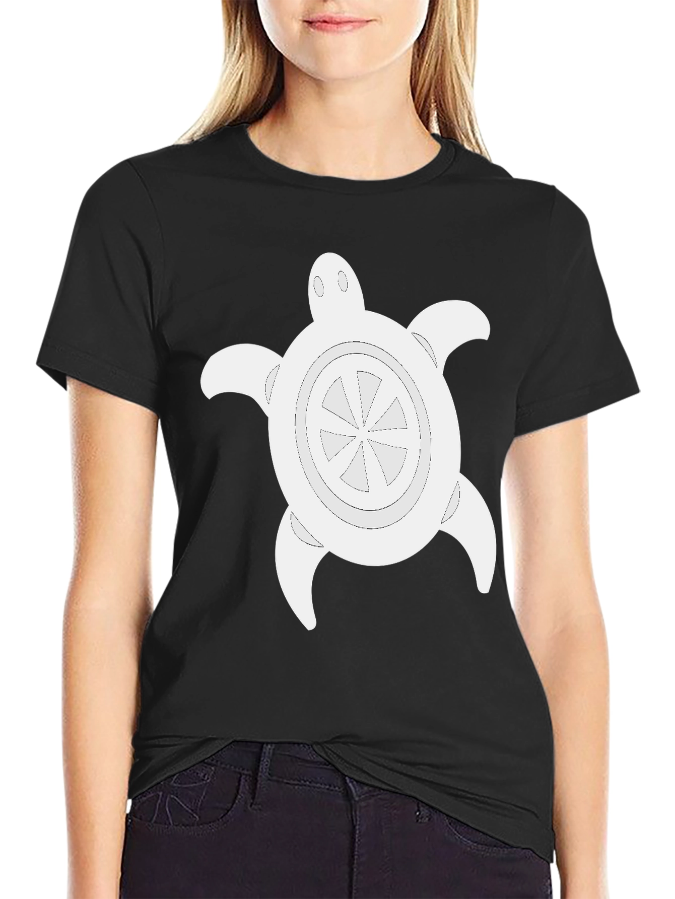 Turtle Graphic Black Tee
