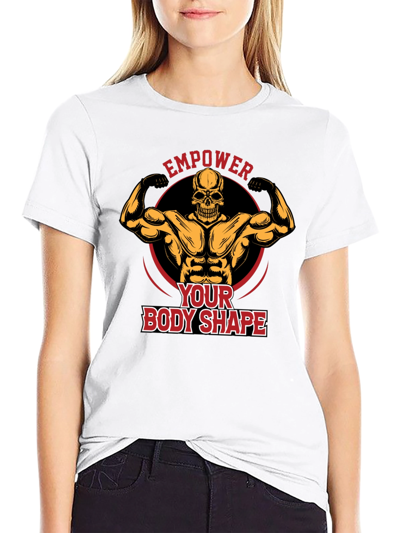 Empower Body Shape Skeleton Graphic T-Shirt