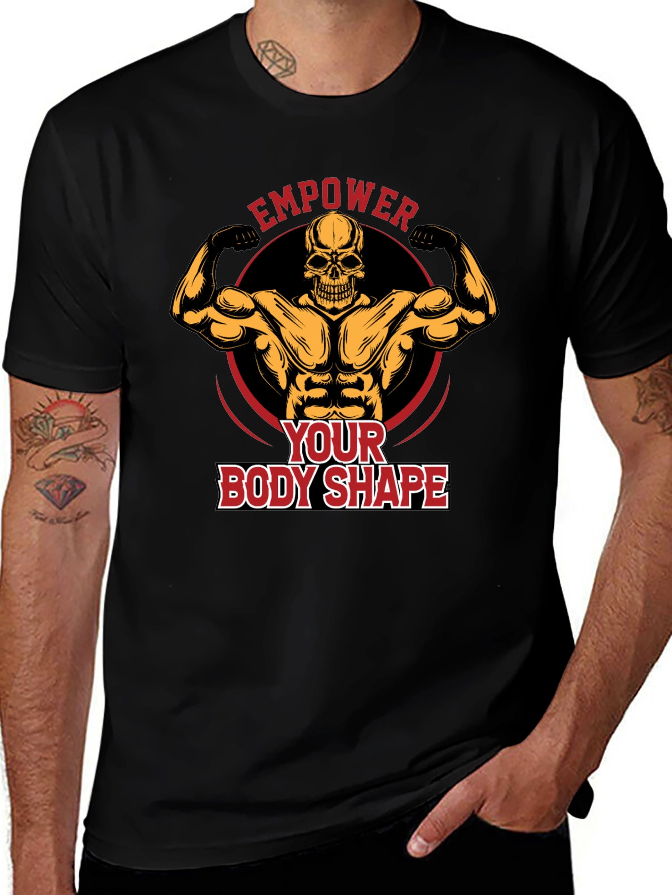 Empower Body Shape Skeleton Graphic T-Shirt