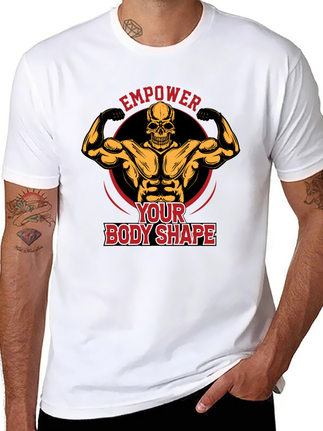 Empower Body Shape Skeleton Graphic T-Shirt