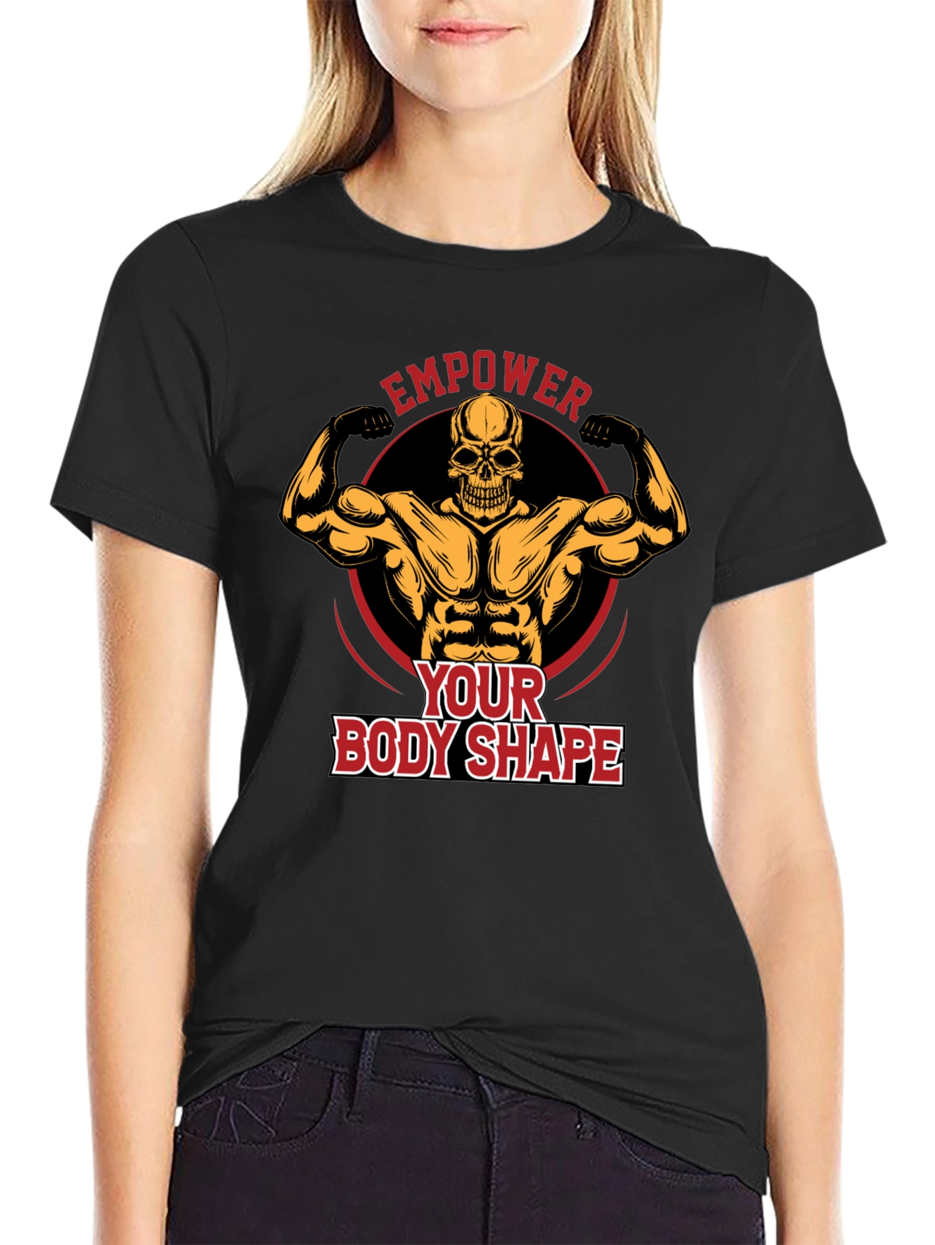 Empower Body Shape Skeleton Graphic T-Shirt