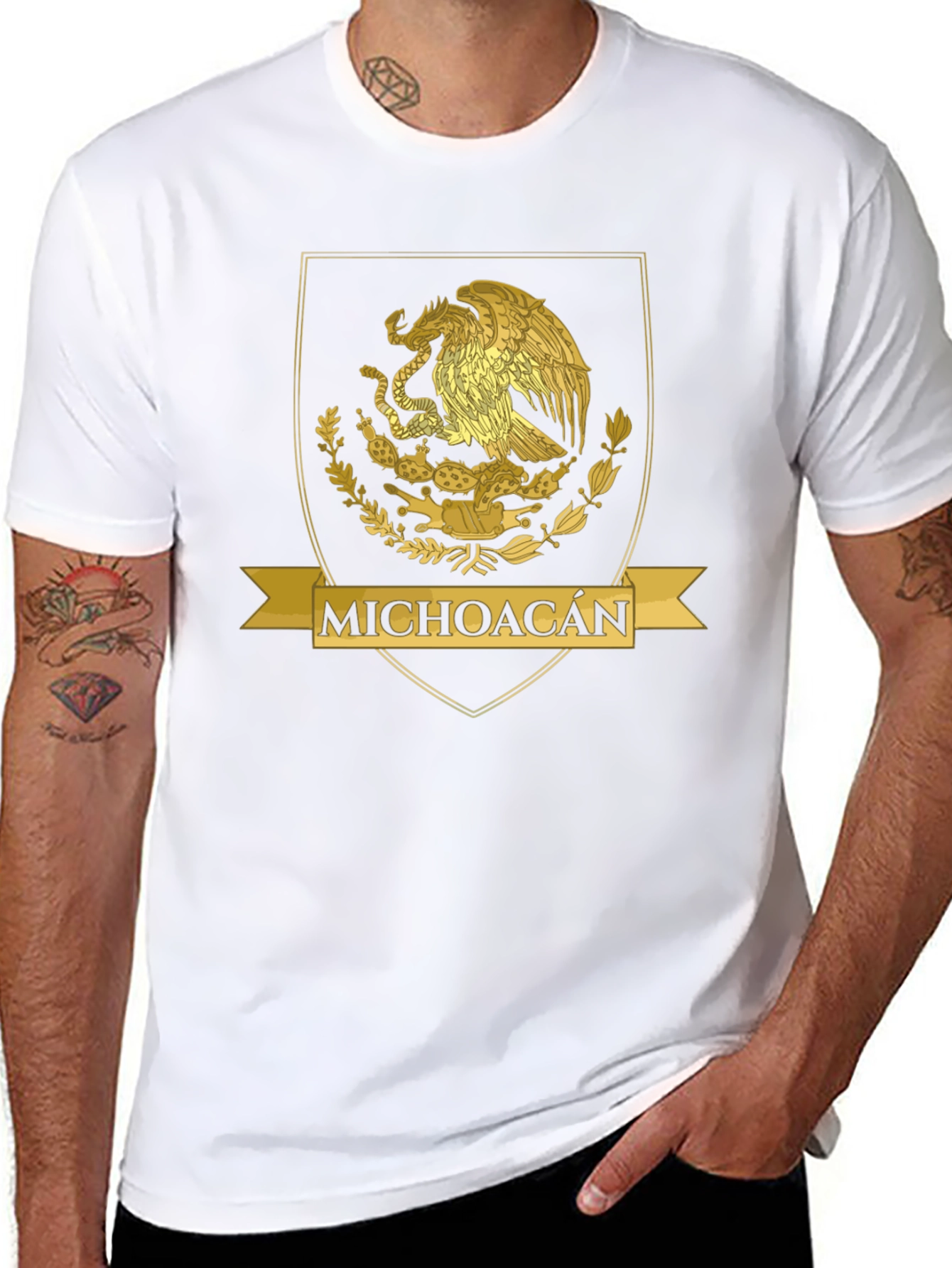 Michoacan T-Shirt - Mexico Coat of Arms
