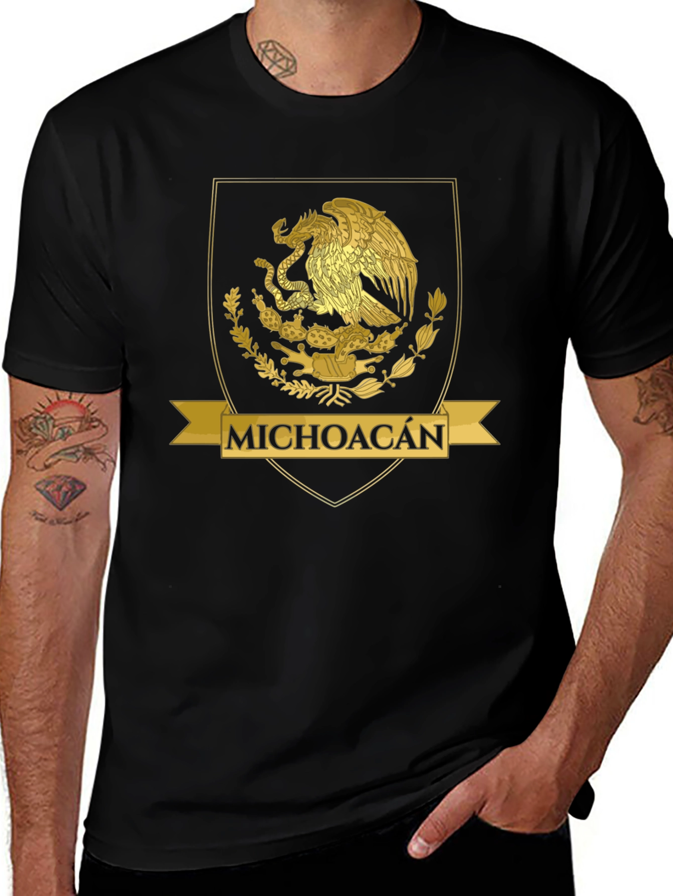 Michoacan T-Shirt - Mexico Coat of Arms