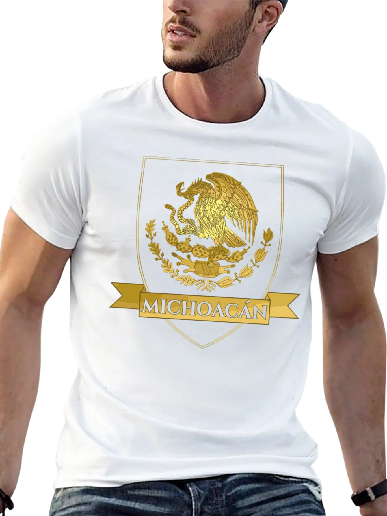 Michoacan T-Shirt - Mexico Coat of Arms