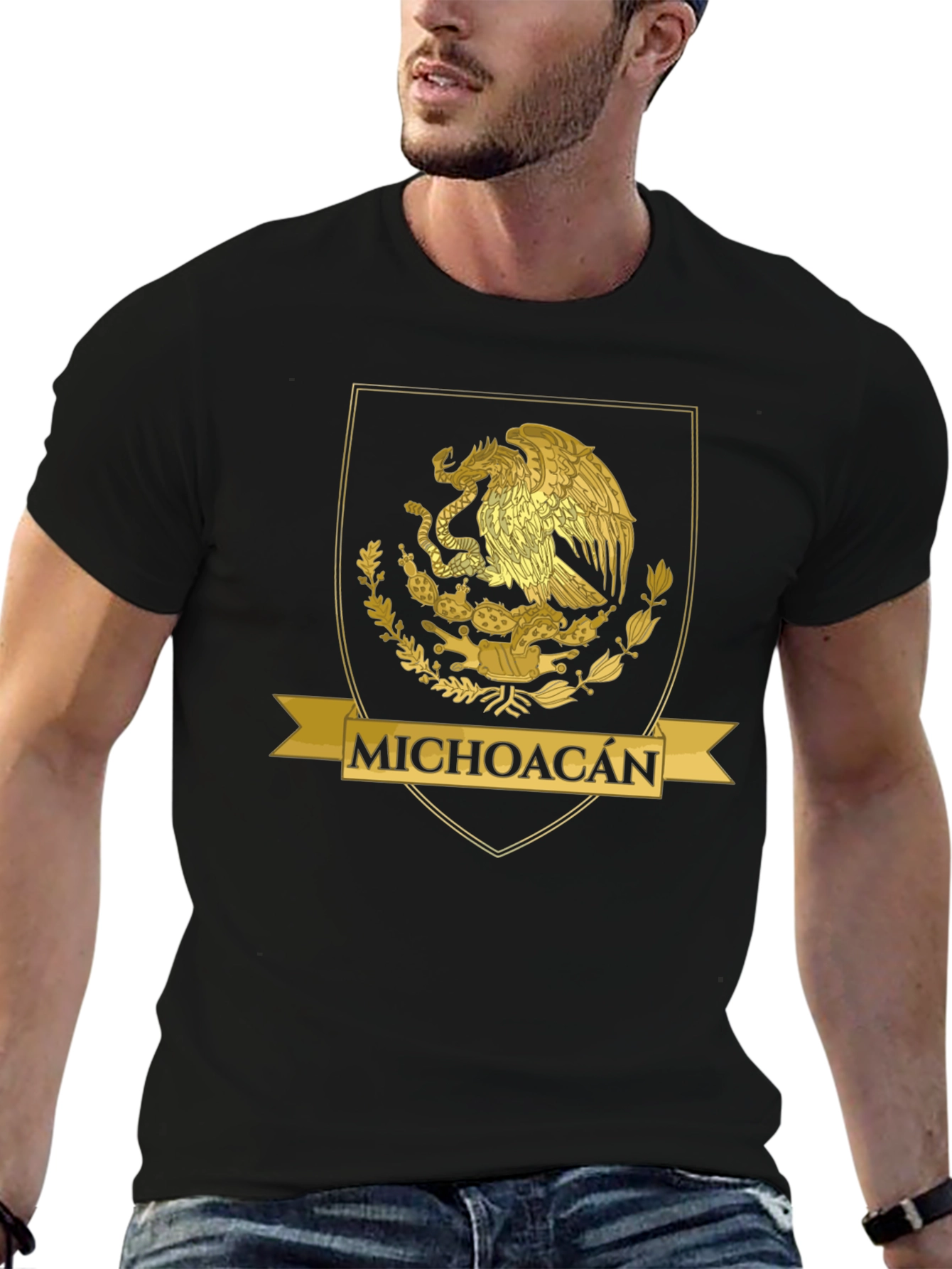 Michoacan T-Shirt - Mexico Coat of Arms