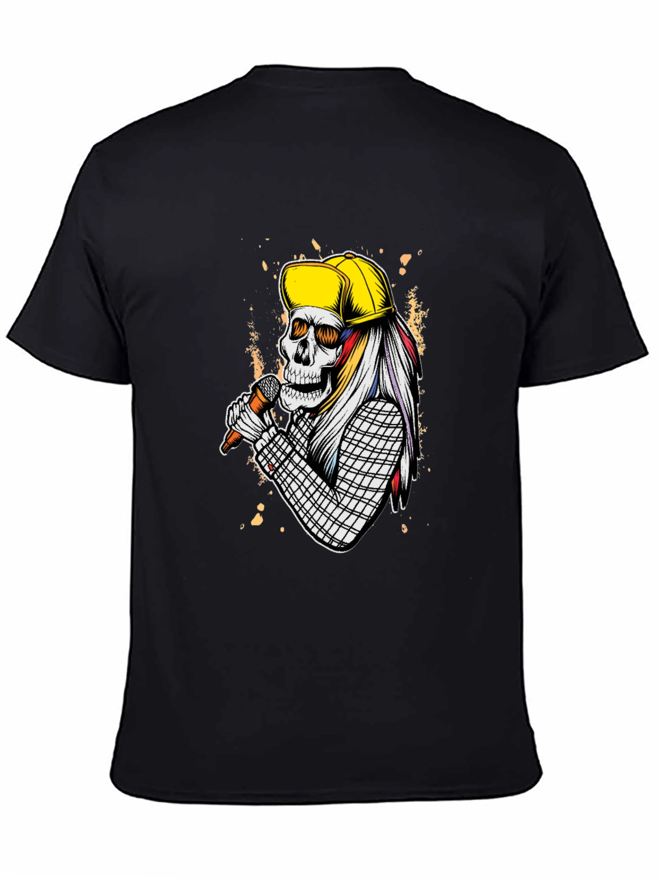 Skeleton Singer Graphic T-Shirt