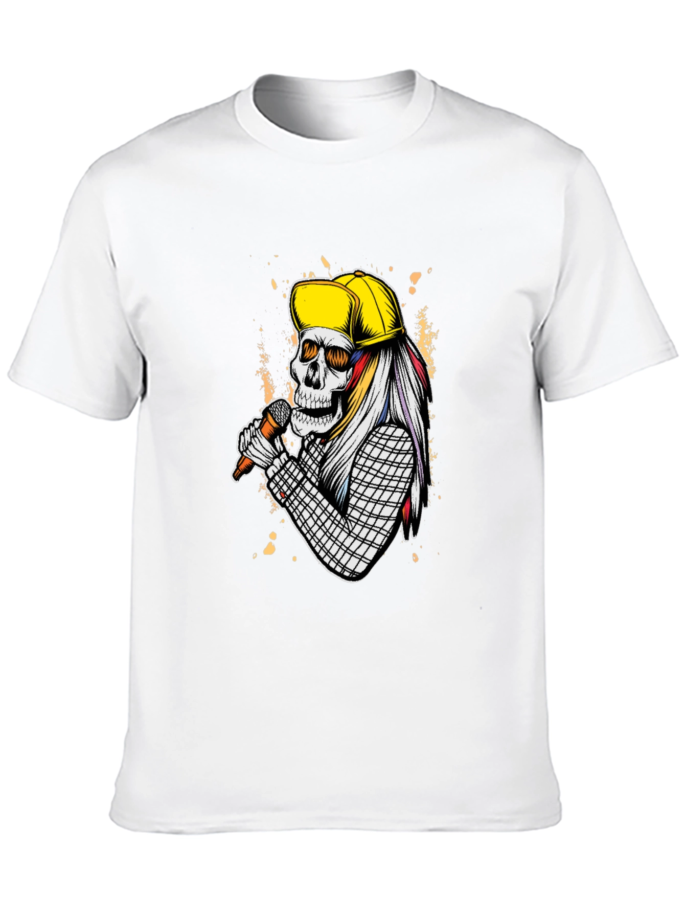 Skeleton Singer Graphic T-Shirt