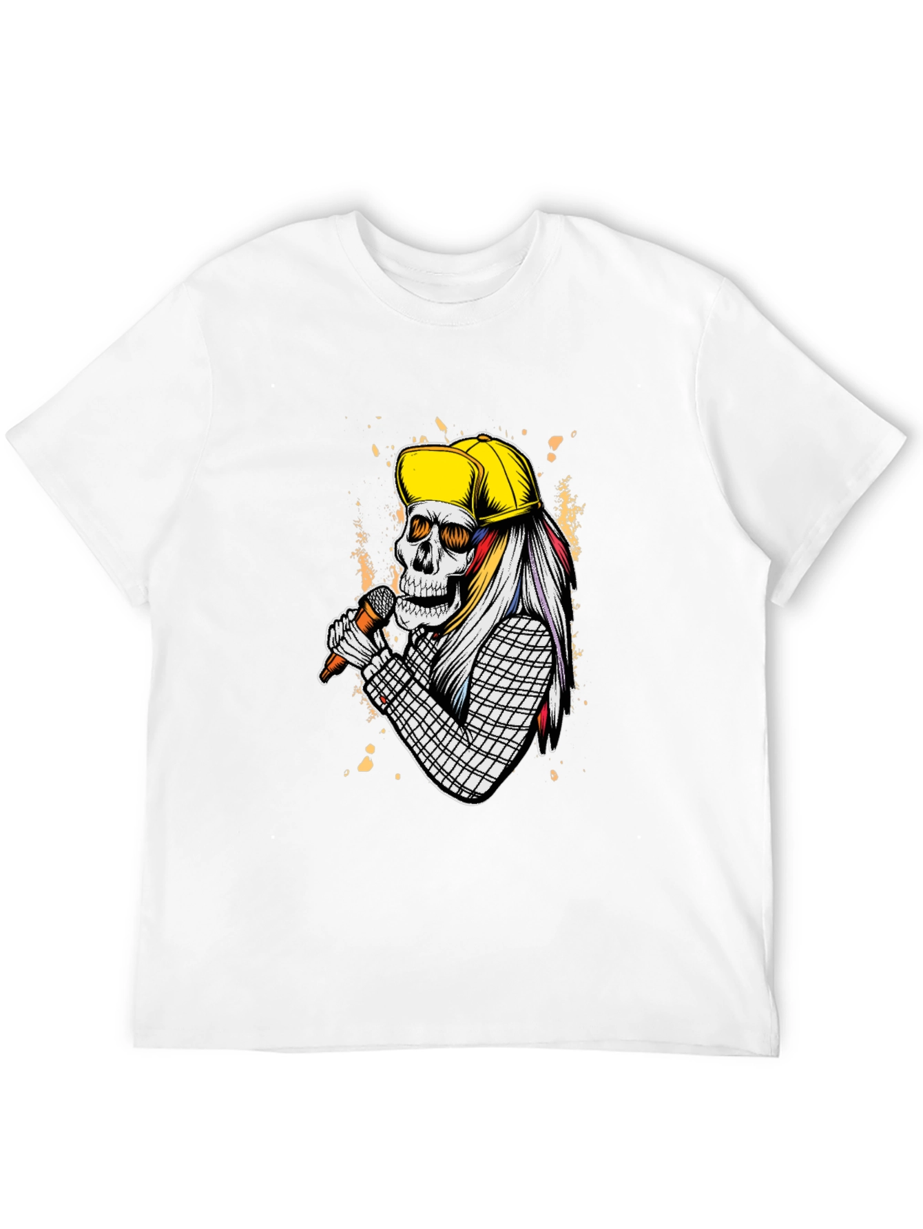 Skeleton Singer Graphic T-Shirt