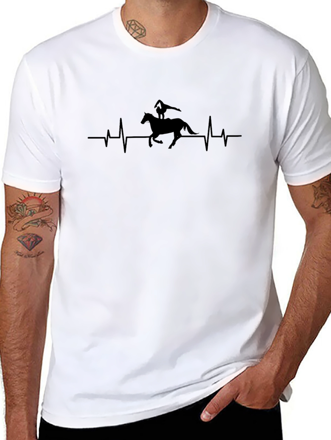 Horse Riding Heartbeat T-Shirt