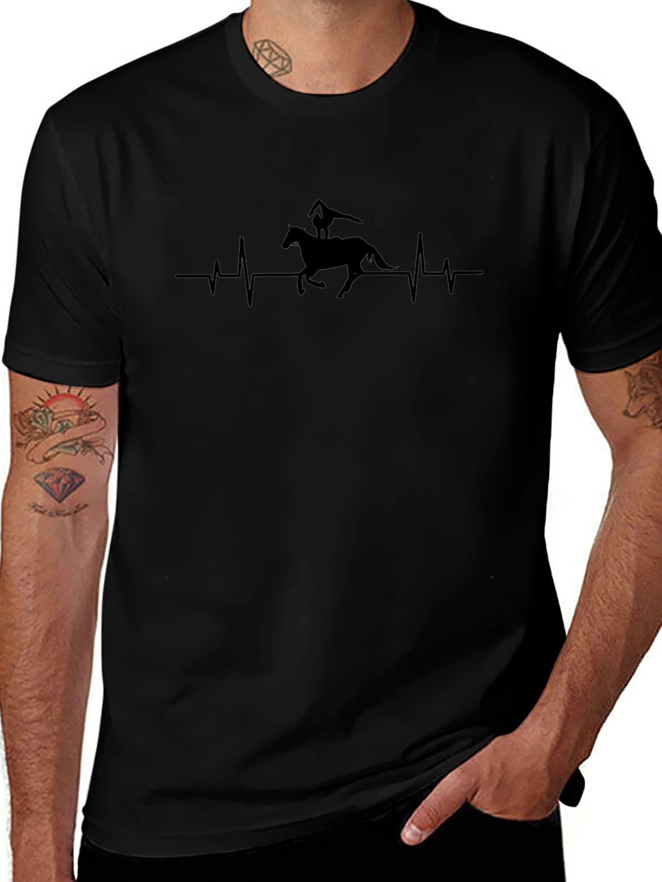 Horse Riding Heartbeat T-Shirt