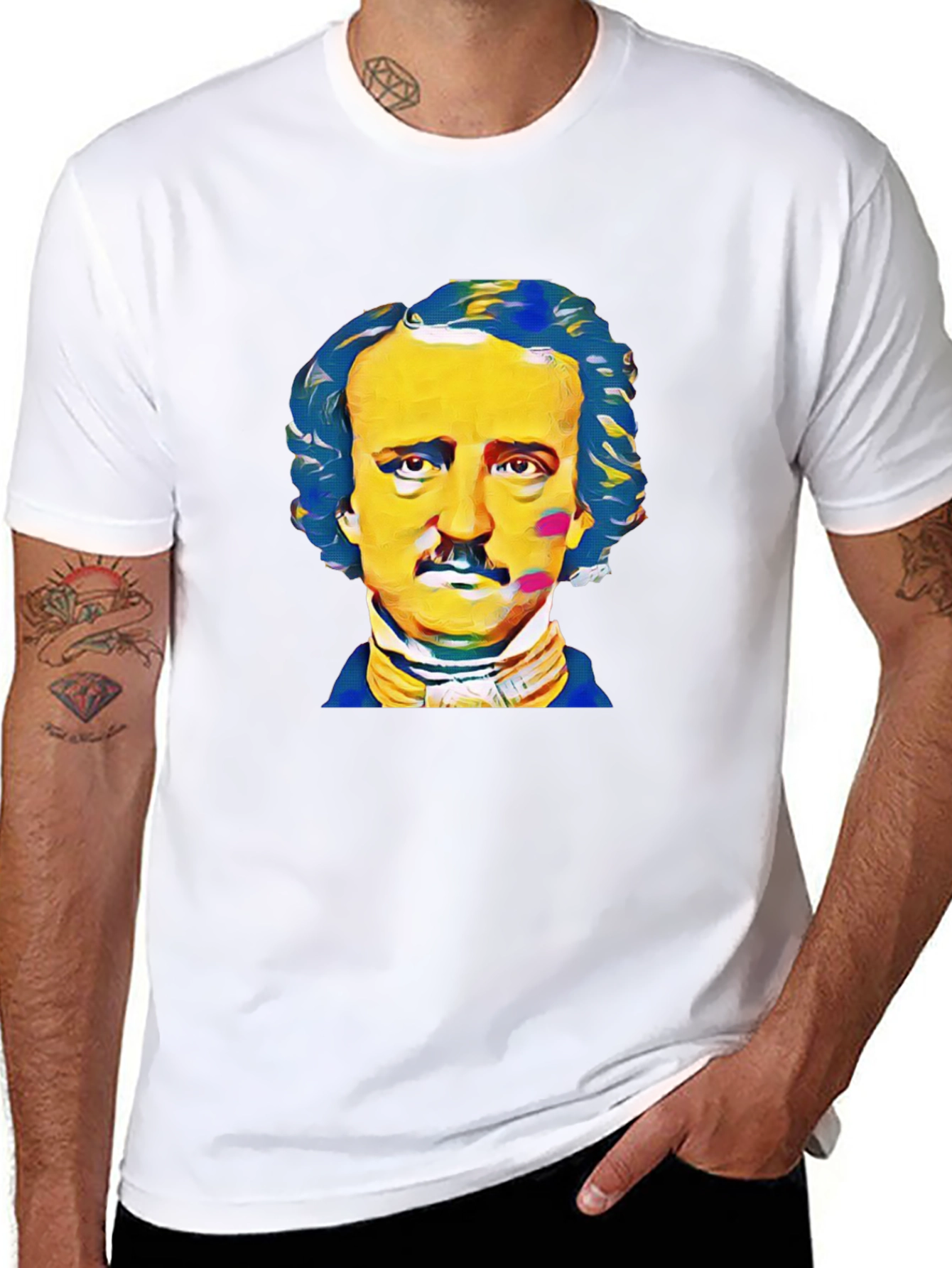Edgar Allan Poe Graphic Tee - Black Cotton T-Shirt