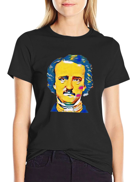 Edgar Allan Poe Graphic Tee - Black Cotton T-Shirt